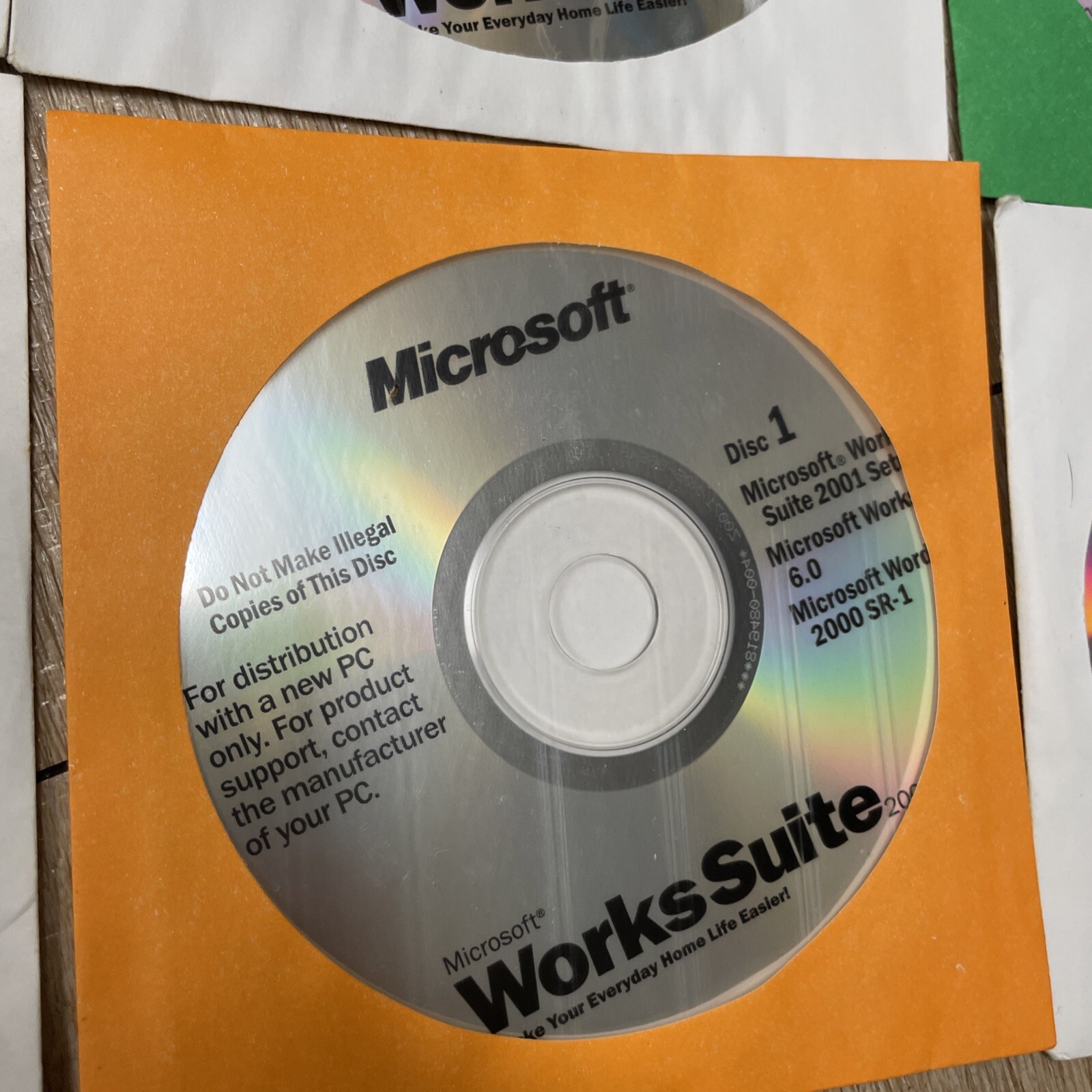 Microsoft Works Suite Software 2001 Disks 1 – 6 VINTAGE TECH (PC)