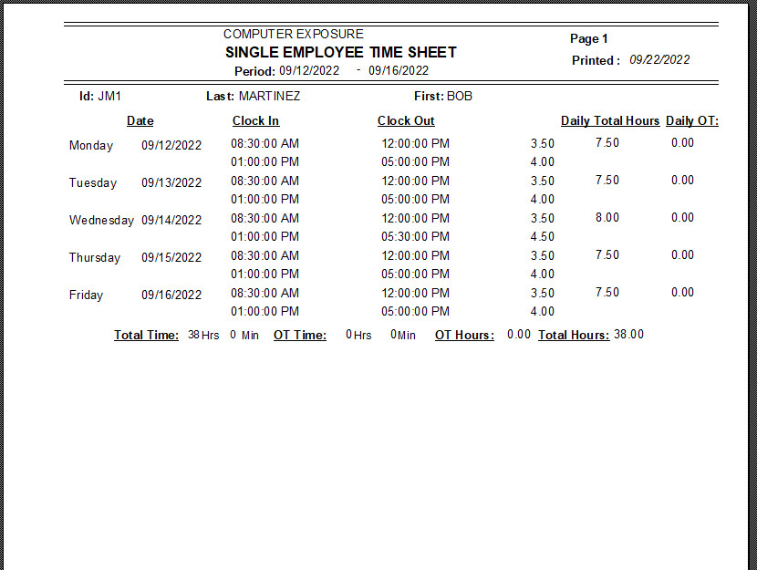 No Monthly Fees! Employee Time Clock Software, NETWORK Access, (Windows10,11)