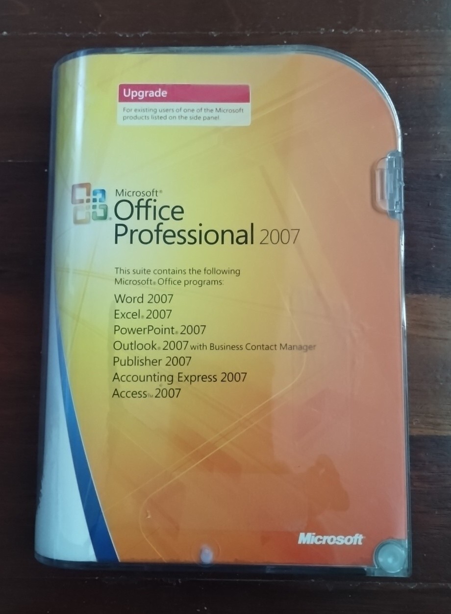Microsoft Office Professional 2007 – Upgrade – w/Product Key, 2-Discs Genuine