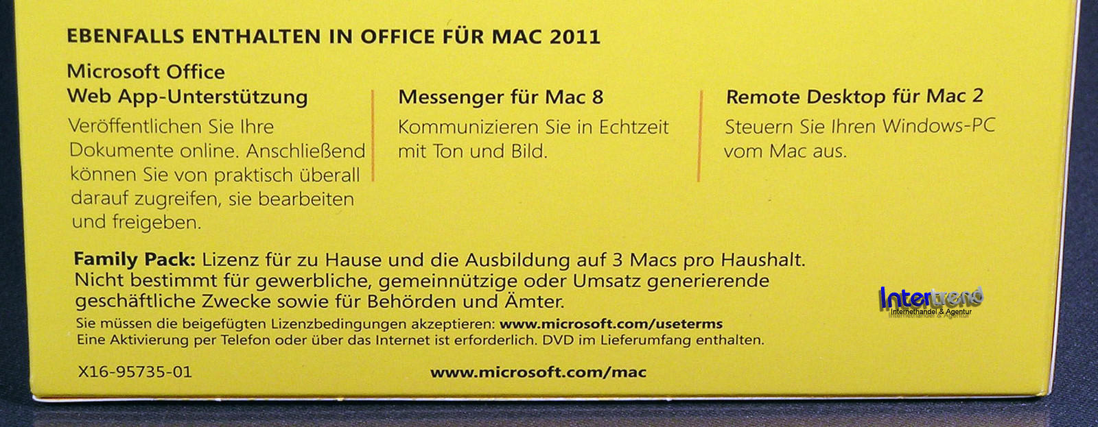 Microsoft Office Mac 2011 Home & Student 3 Mac Box + DVD Family Pack Original Box
