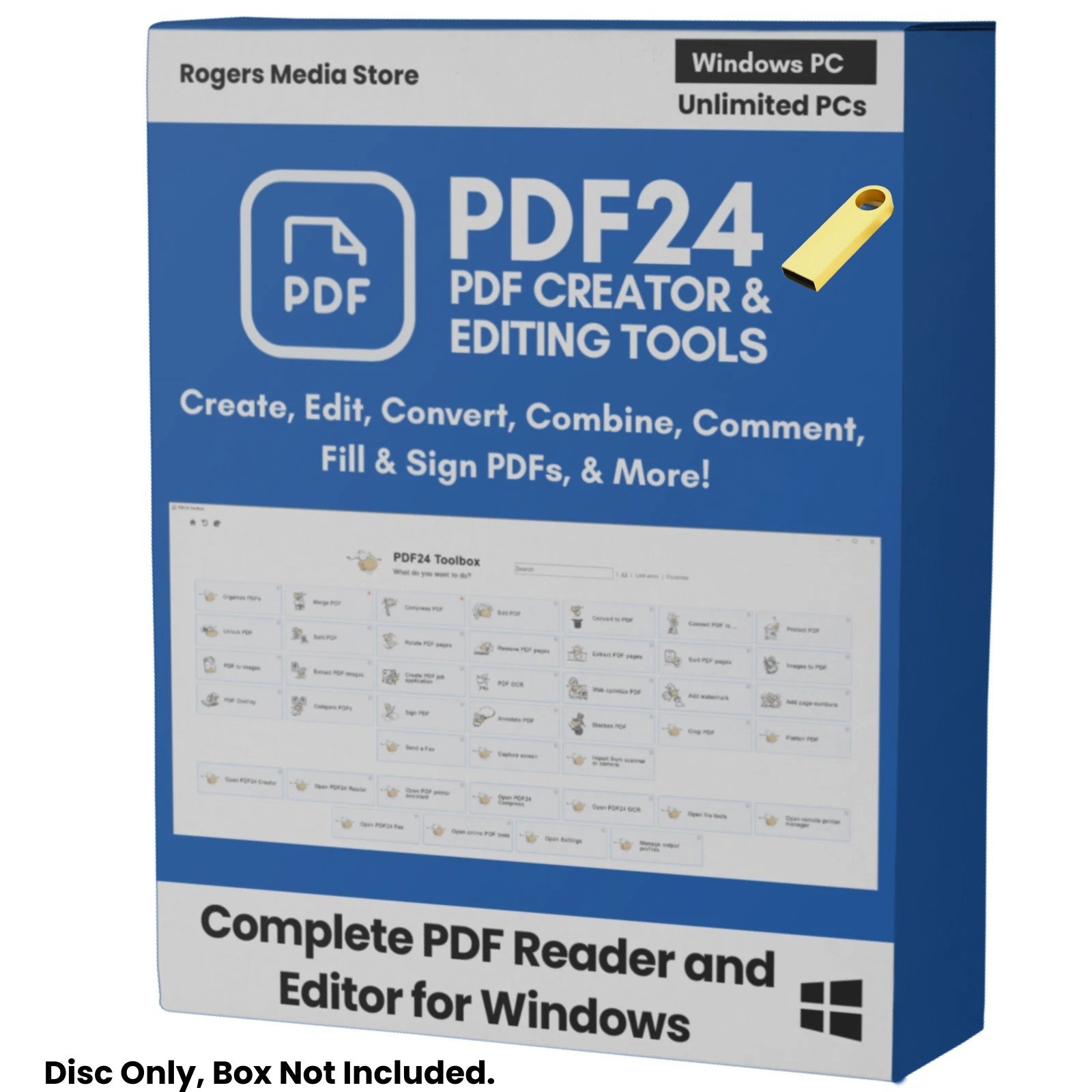PDF 24 – PDF Editor Software – Convert Text Objects Images Forms & more USB