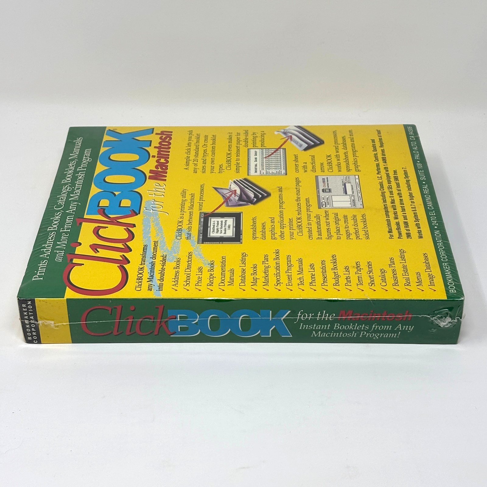 Vintage 90s Sealed Clickbook 1.2 for the Macintosh Software – Bookmaker