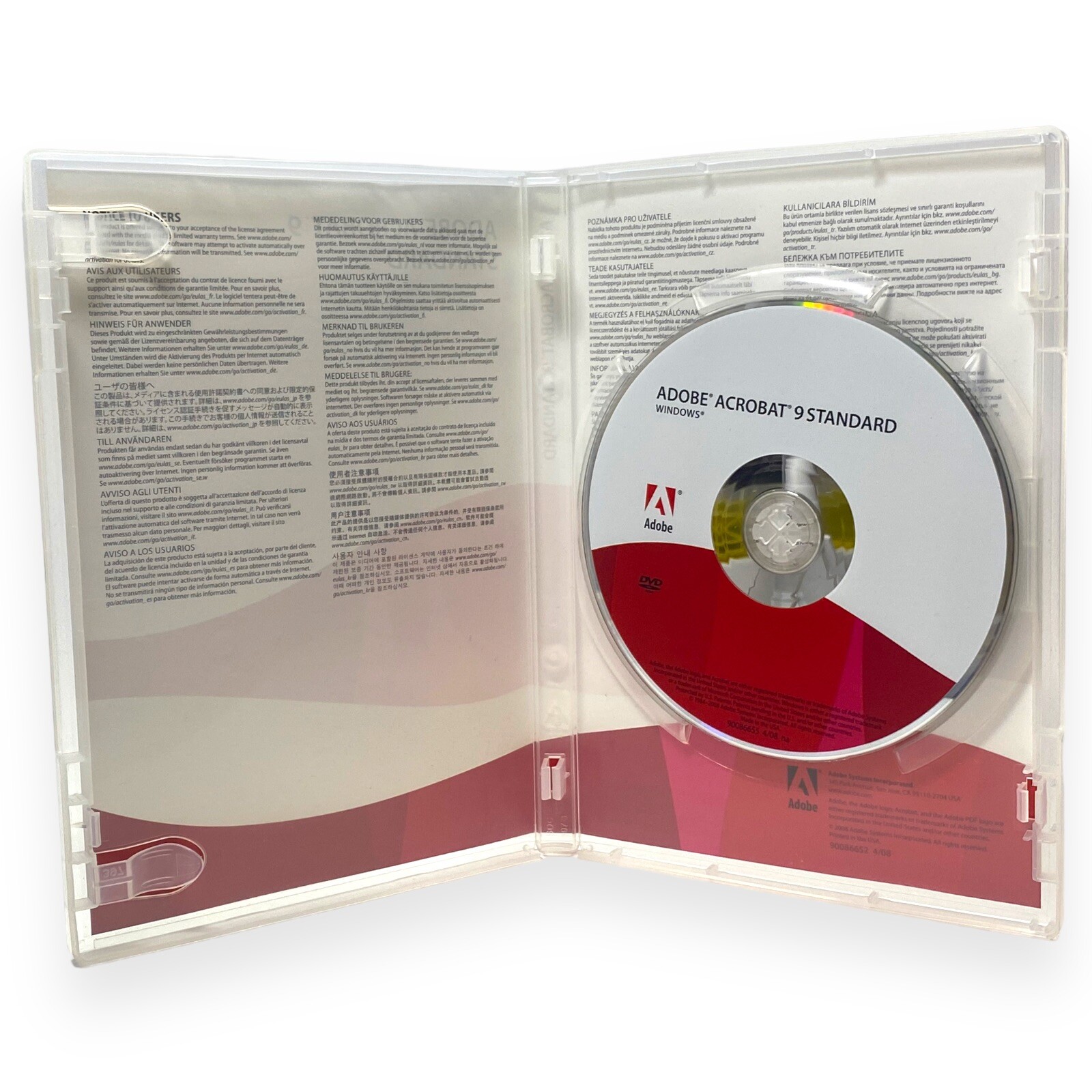 Adobe – Acrobat 9 – For Windows – 2008 – 90086652 – 4/08