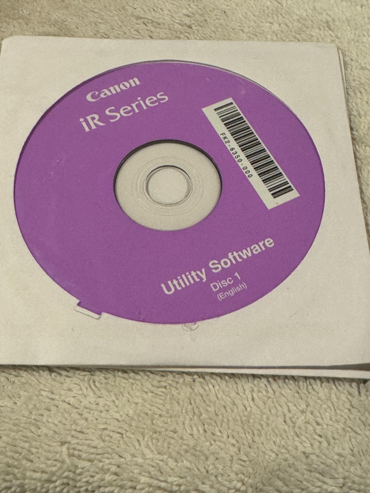 Canon IR Series Utility Software – CD ONLY IN VERY GOOD CONDITION!!!