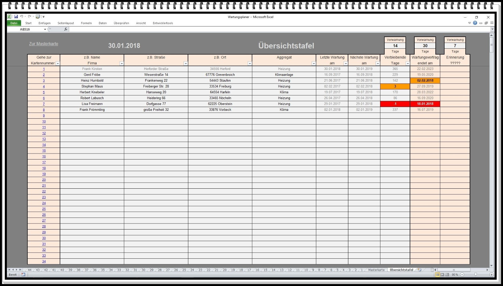 Maintenance Book Maintenance Manager Maintenance Journal Test Log Maintenance Document