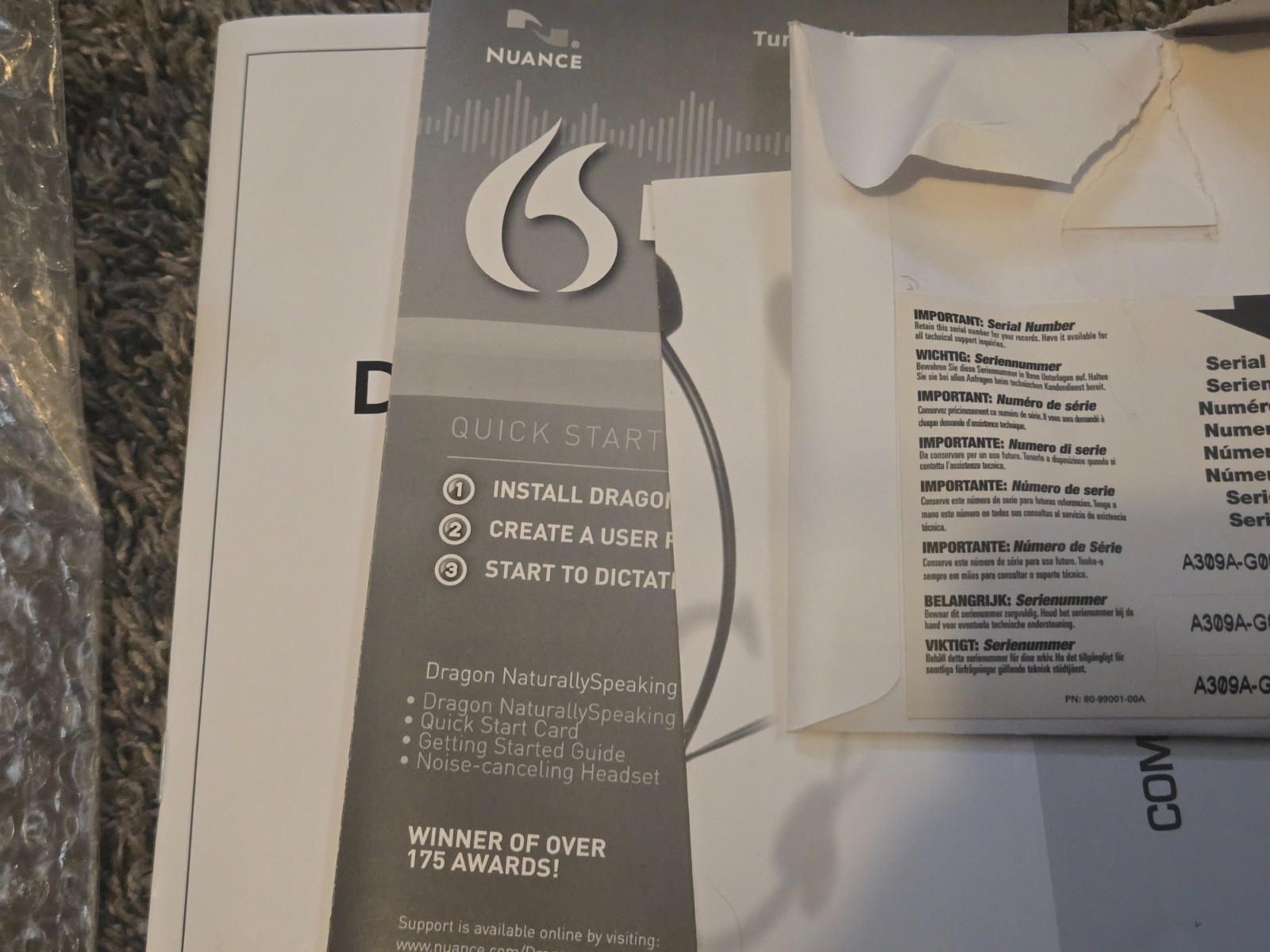 Nuance Dragon NaturallySpeaking 10 Standard Speech Recognition Software w/ Mic