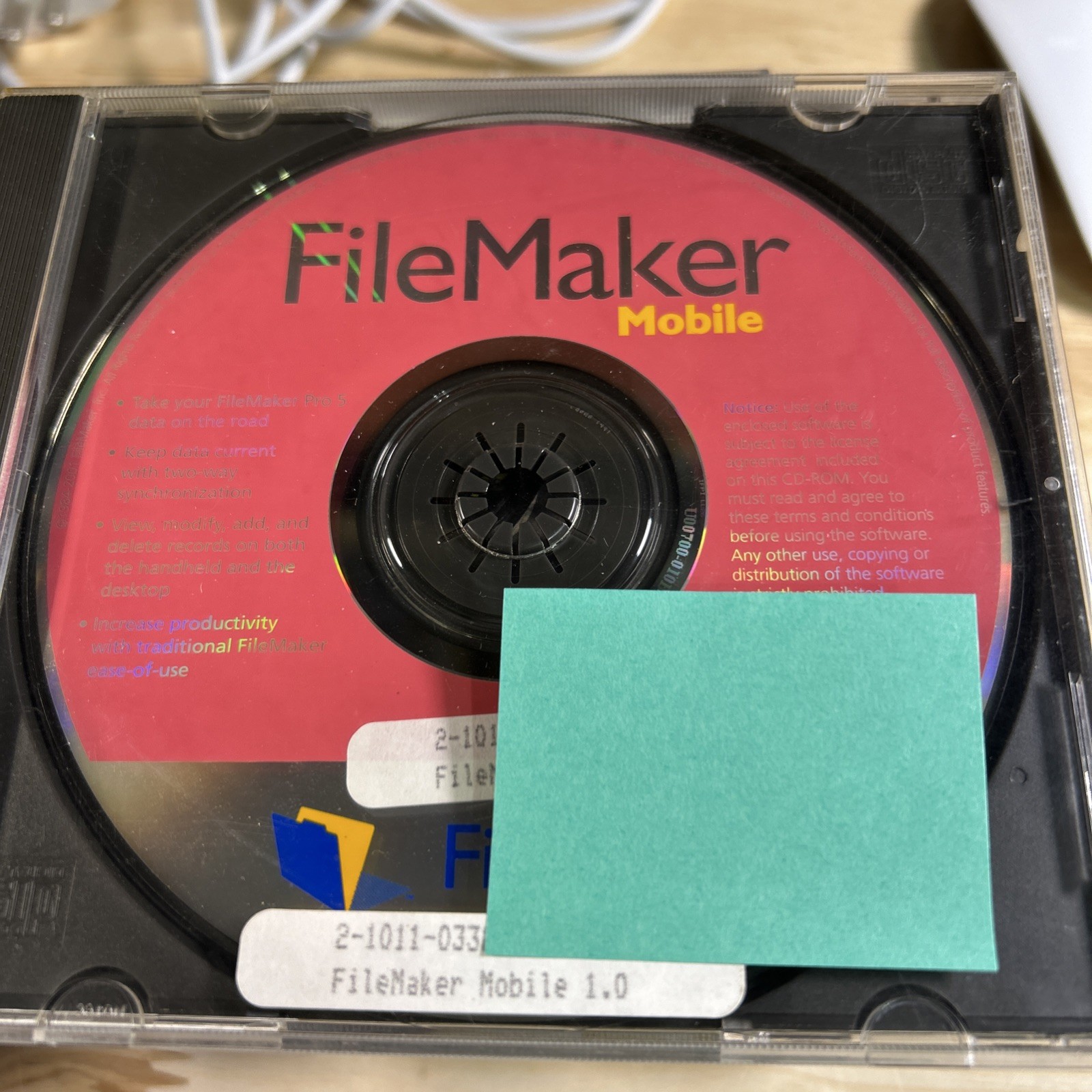 FileMaker Mobile Companion Palm OS V1.0 Windows Mac Vintage 2000