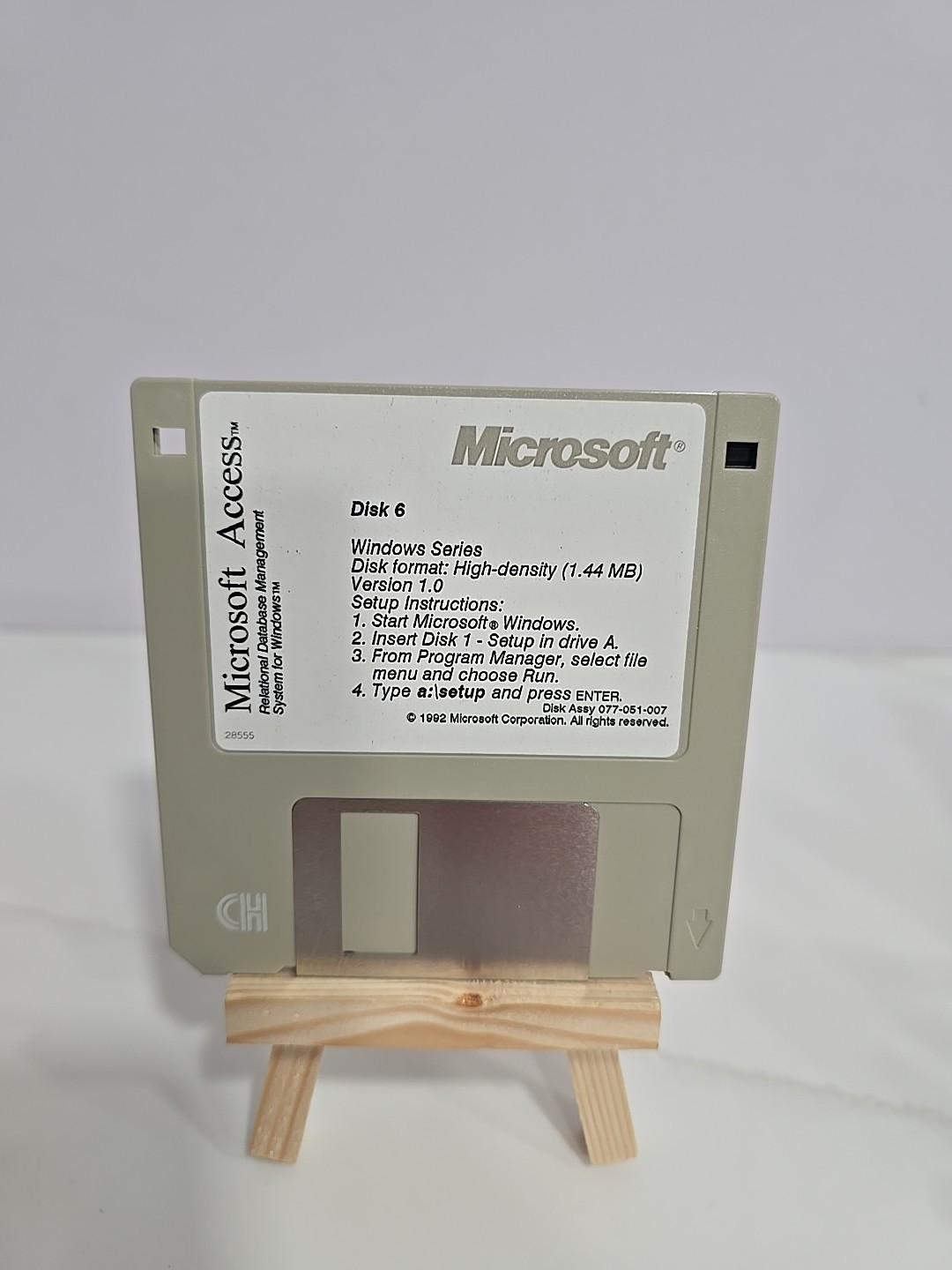 Microsoft Access for Windows 3.5″ Disks 1-6 & ODBC Disk Microsoft 1992 MINT