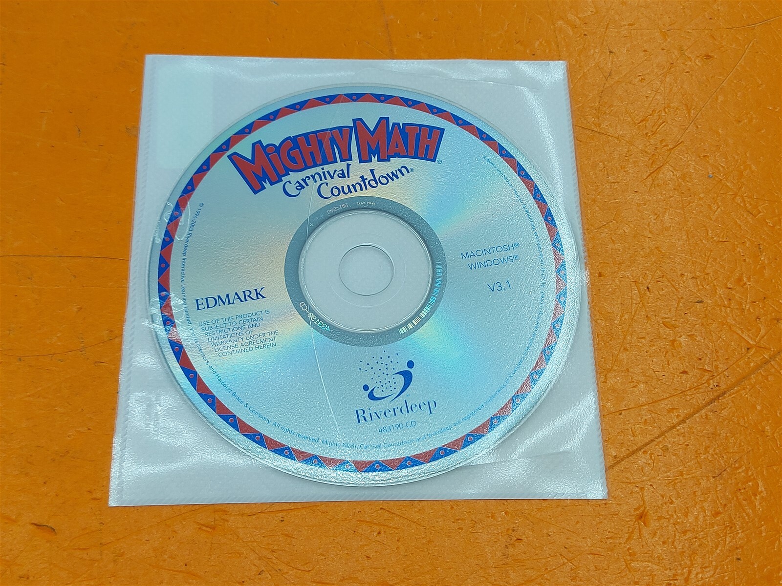 ⭐️⭐️⭐️⭐️⭐️ PC CD-ROM Edmark Mighty Math: Carnival Countdown V3.1 Windows/Mac