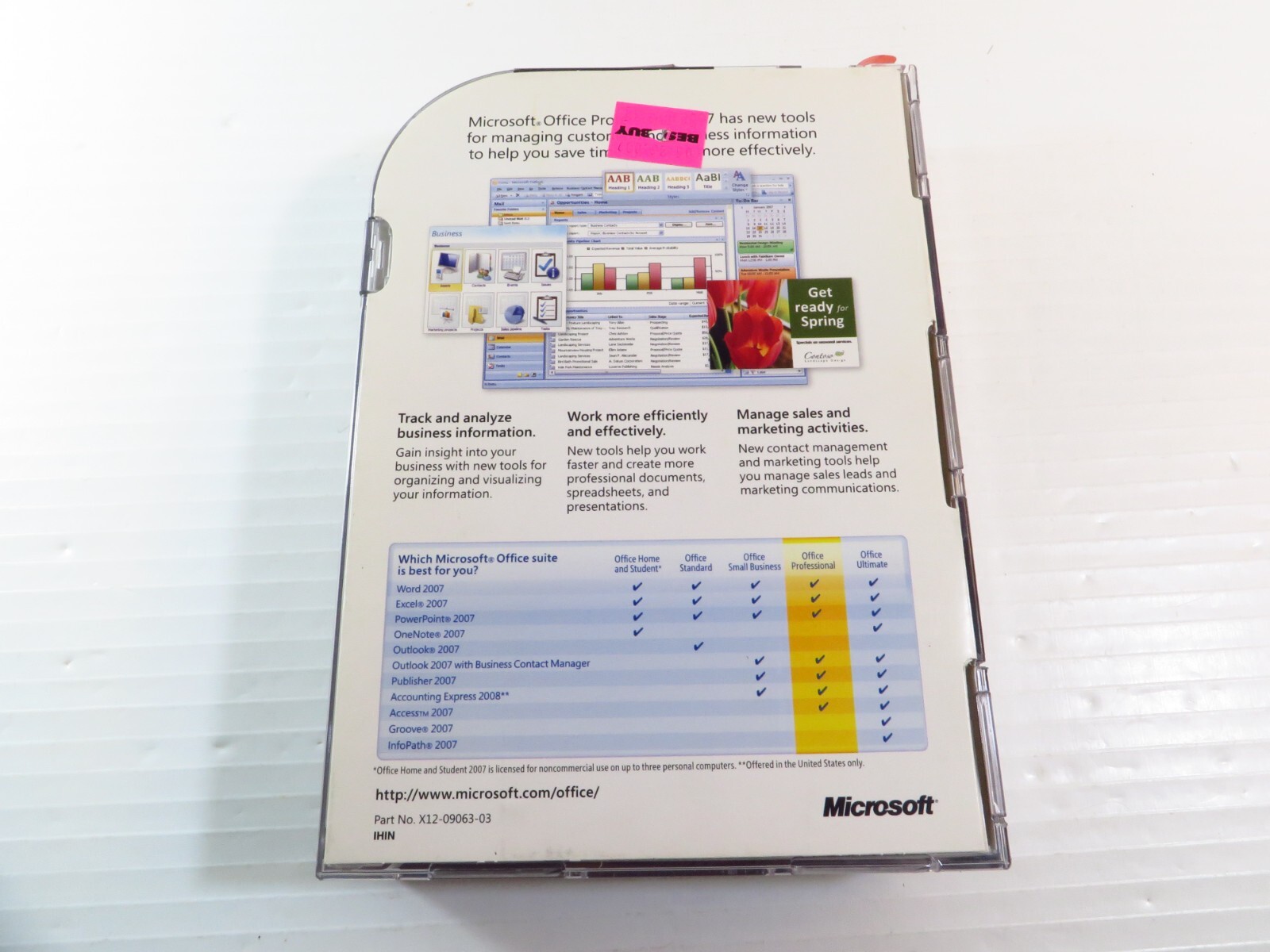 Microsoft Office 2007 Professional Full English Retail Version MS Pro =RETAIL=