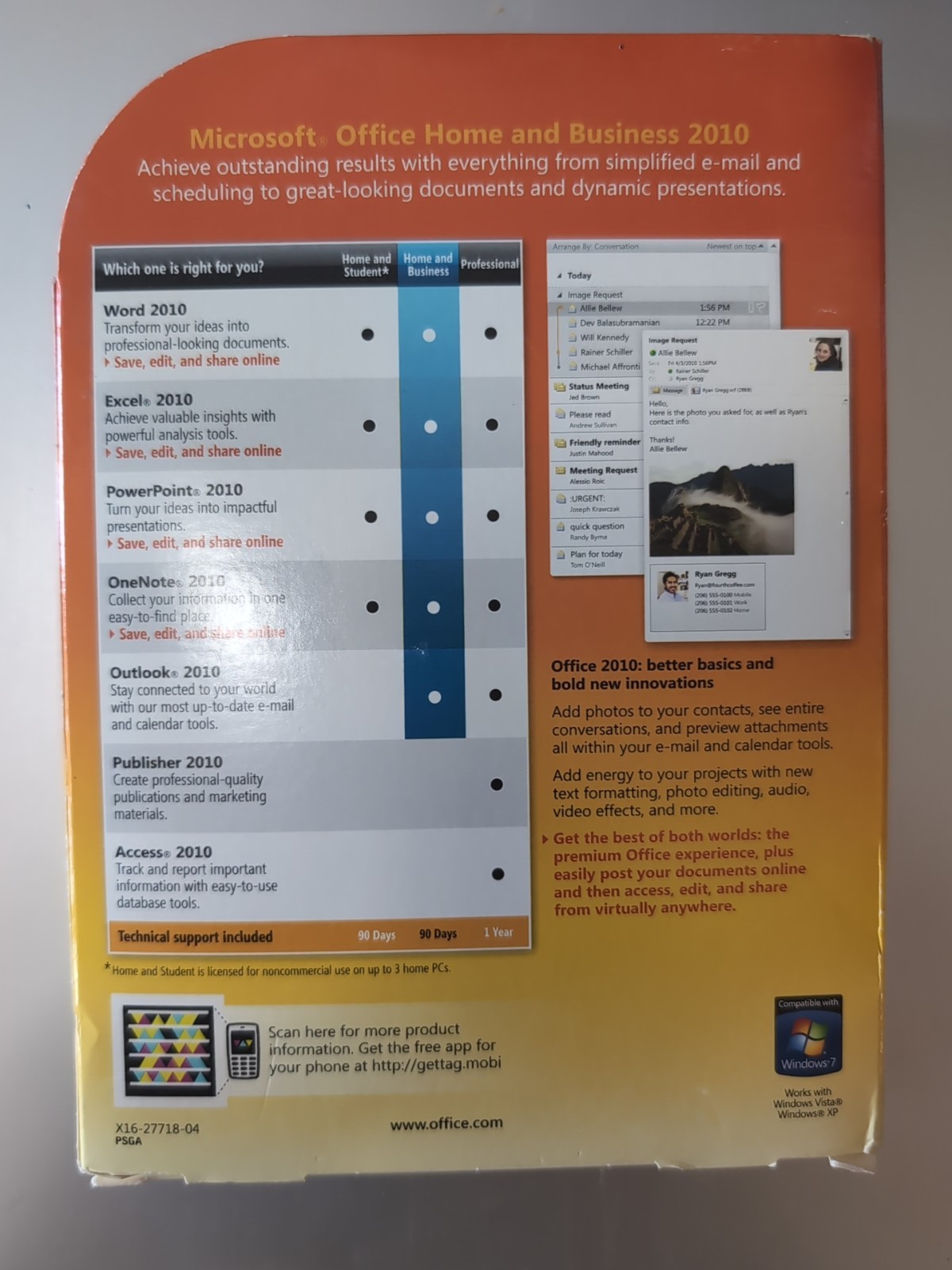 Microsoft Office Home and Business 2010 Full Version RETAIL GENUINE