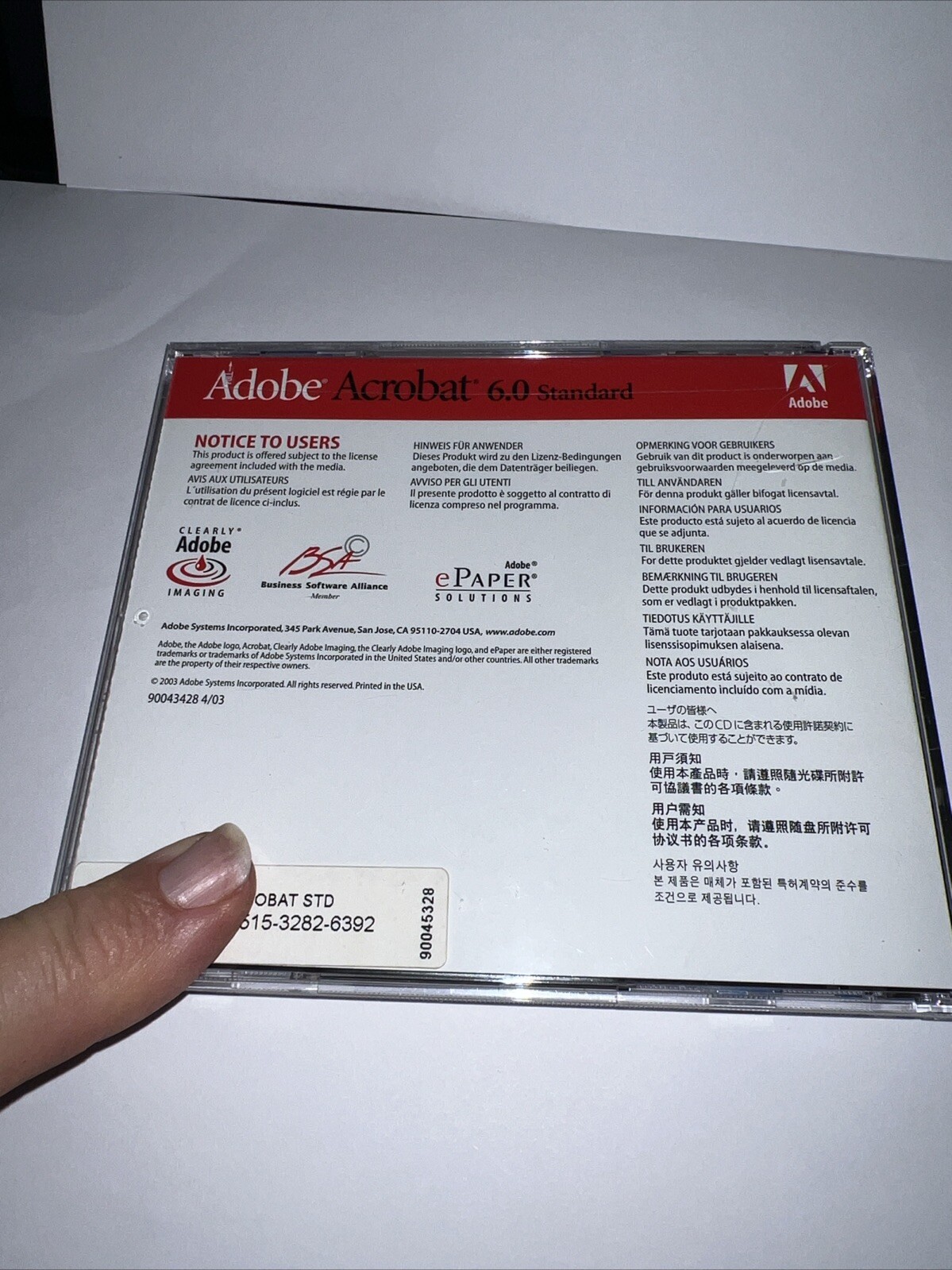 Windows Adobe Acrobat 6.0 Standard 90046061 Full Retail SEALED CD Serial Number
