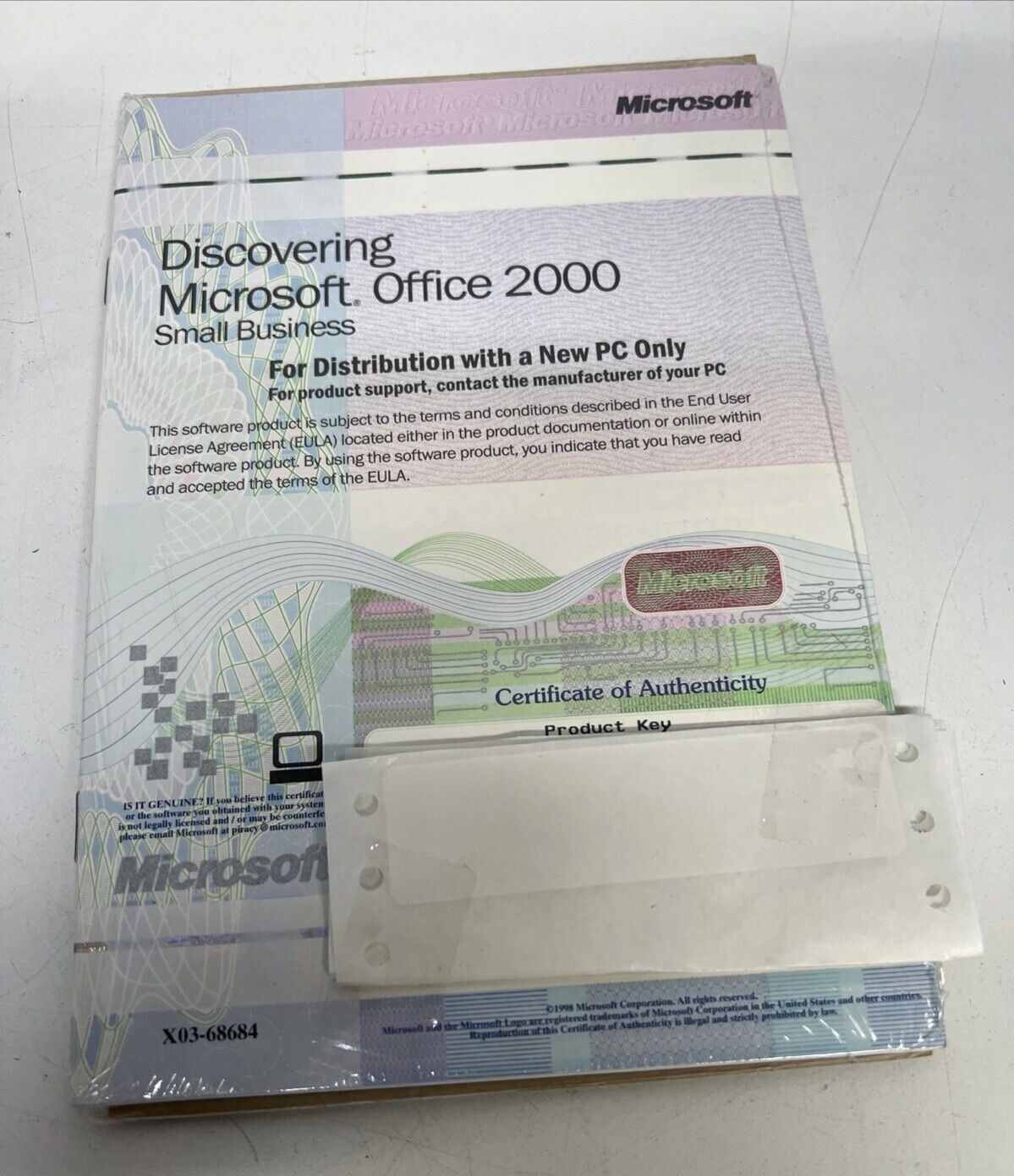 8x Discovering Microsoft Office 2000 Small Business Software Sealed X03-68684 PC