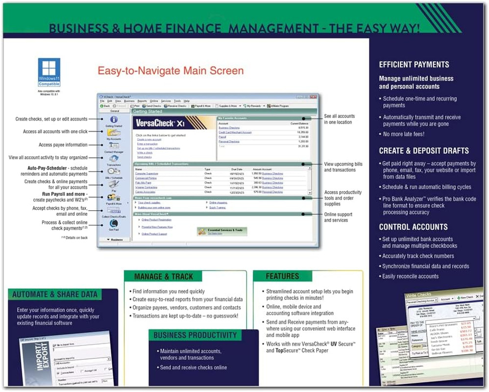 Versacheck X1 2024 for Quickbooks – Finance and Check Creation Software