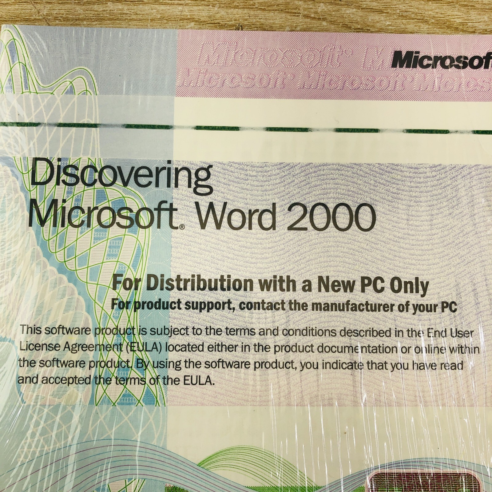 Discovering Microsoft Word 2000 w/Product Key CD-ROM Software Unopened