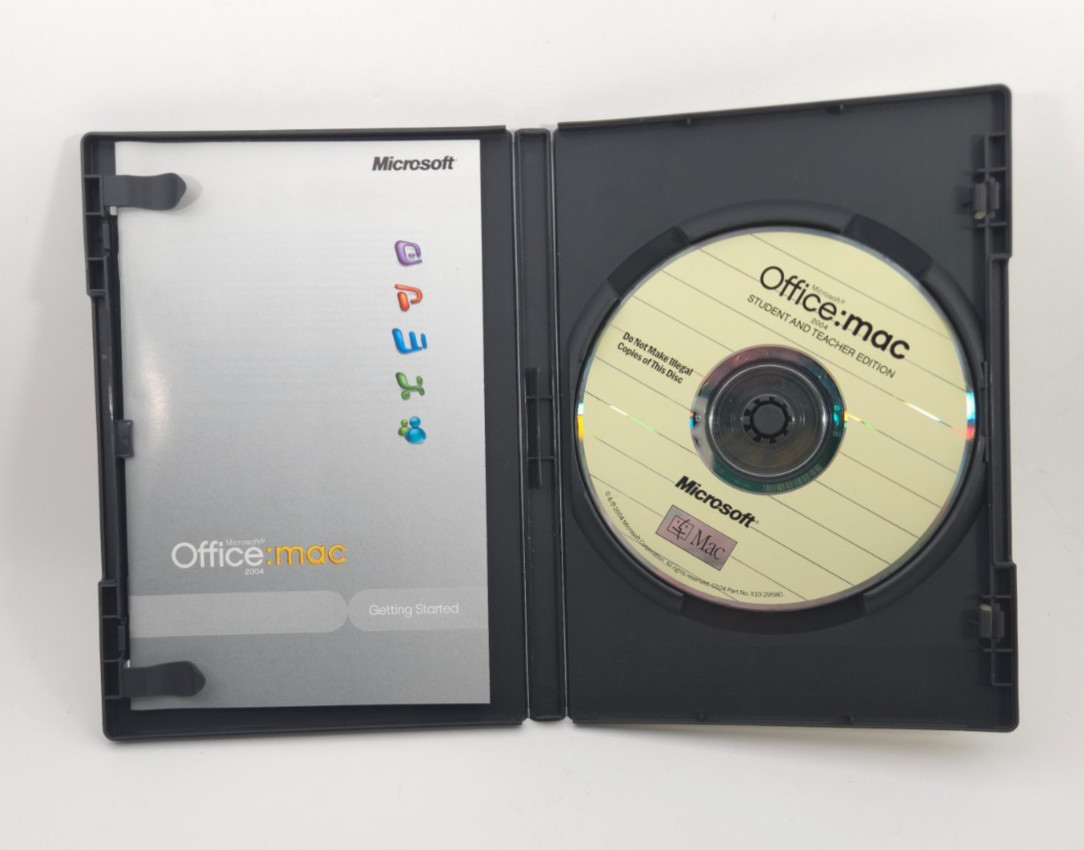 Microsoft Office Mac 2004 Student Teacher Edition 3 Product Keys & Booklet