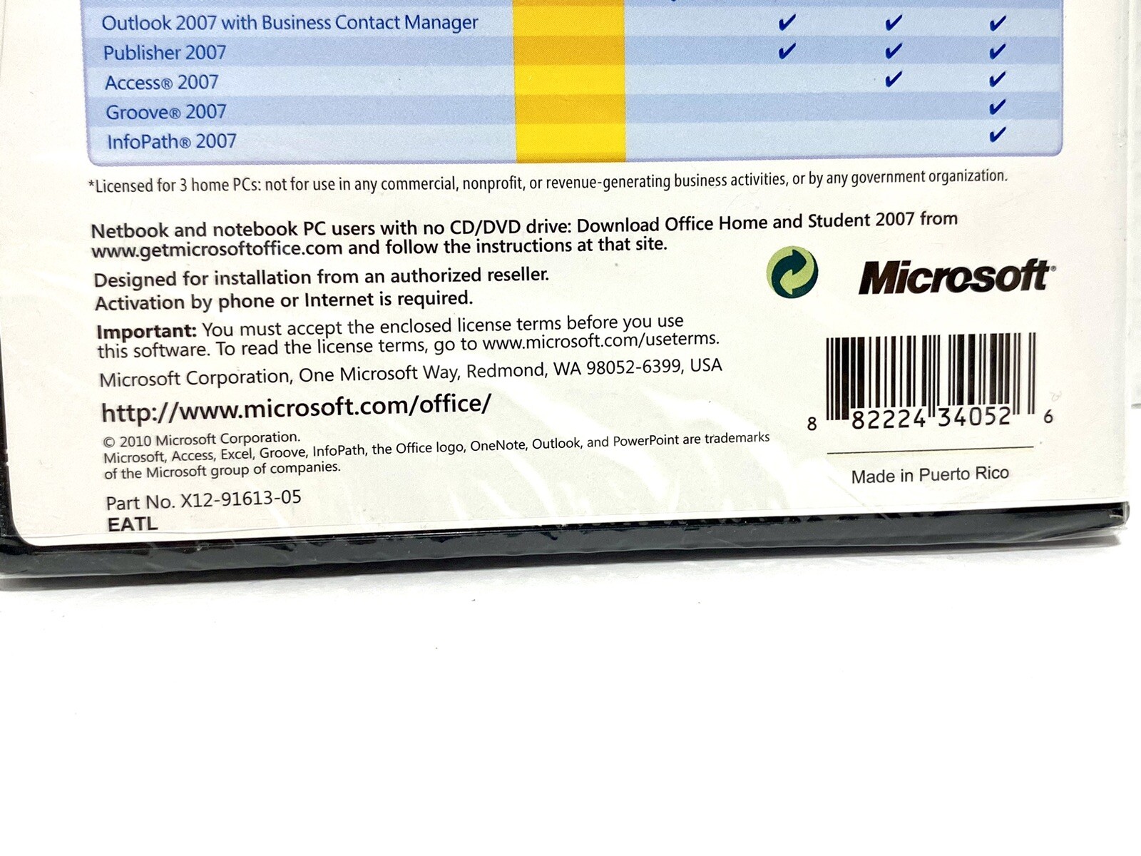Microsoft Office Home And Student 2007- Service Desk Edition NEW SEALED! 3 PC’s!