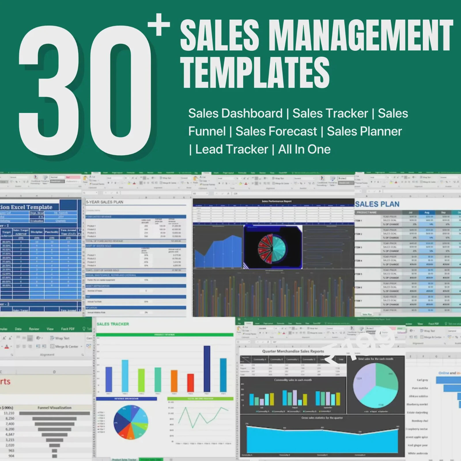 30+ Sales Management Excel Templates | Sales Tracker, Dashboard, Funnel