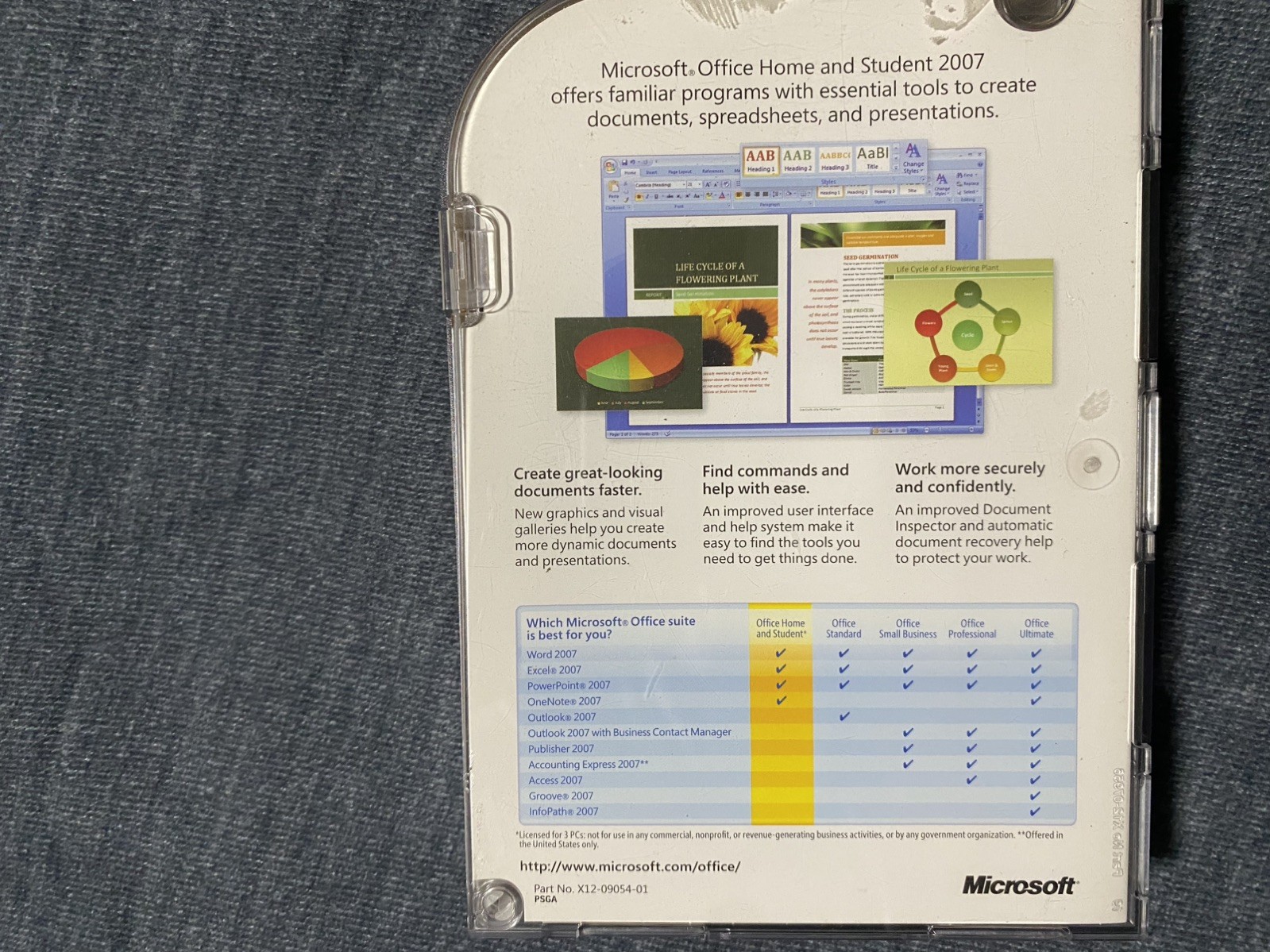 Microsoft Office 2007 Home and Student w/ Product Key – Excel, Word, PowerPoint