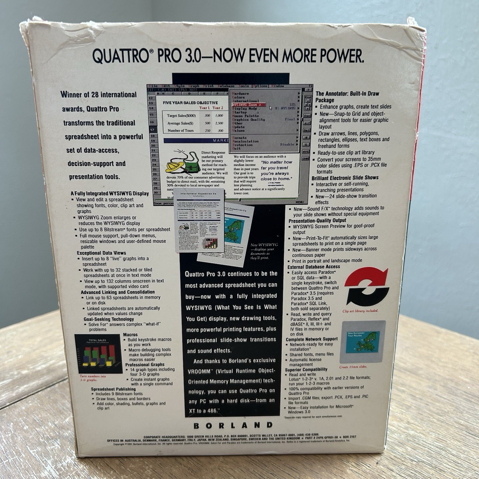 QUATTRO 3.0 For DOS Spreadsheet Software 3.5 & 5.25 Floppy Disks w/ Manuals