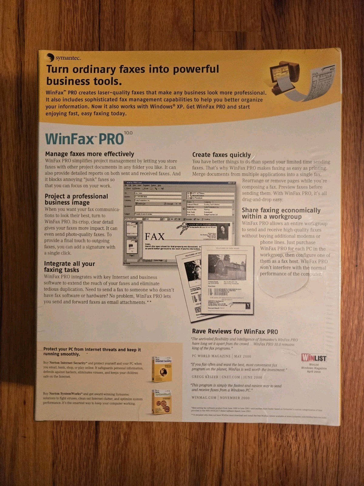Symantec Winfax Pro Version 9.0 for Windows 98, 95 and NT Sealed 12-83-00035