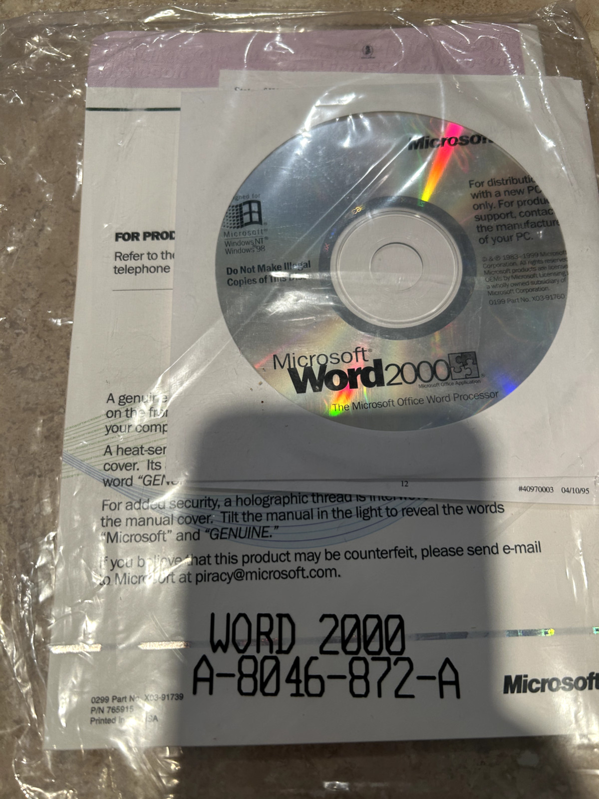 Discovering Microsoft Word 2000 w/Product Key CD-ROM Software