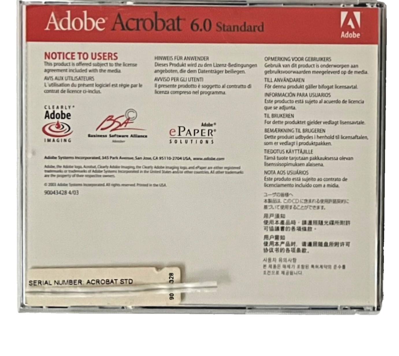 Adobe Acrobat 6.0 Standard Windows CD Software + Product Key Code Serial Number❤