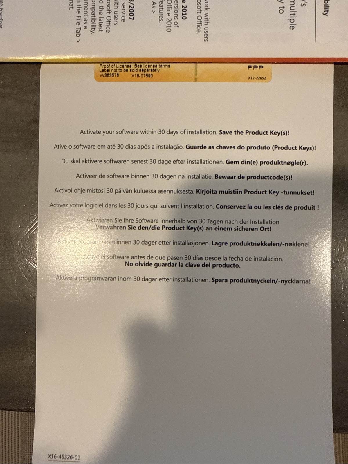 Genuine Microsoft Office 2010 Professional – Retail Version