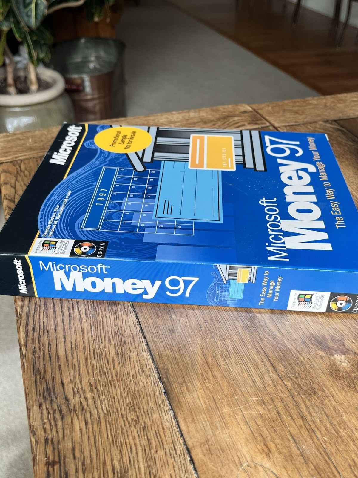 RARE Promo Sample | Microsoft Money 97 PC CD ROM Version 5.0 Retail Box Complete