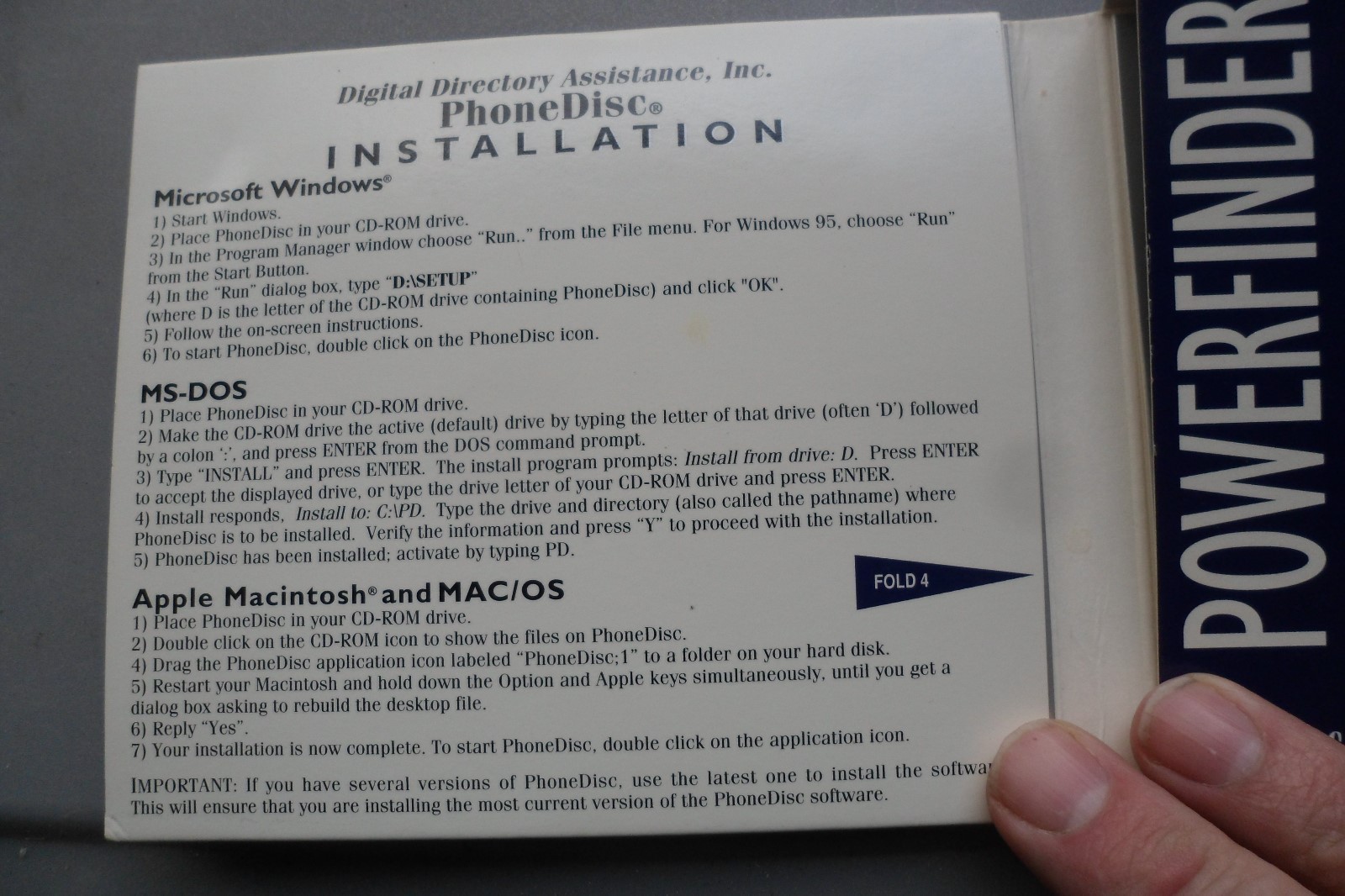 PhoneDisc POWERFINDER 1995 edition Full 5 CD BOXED SET