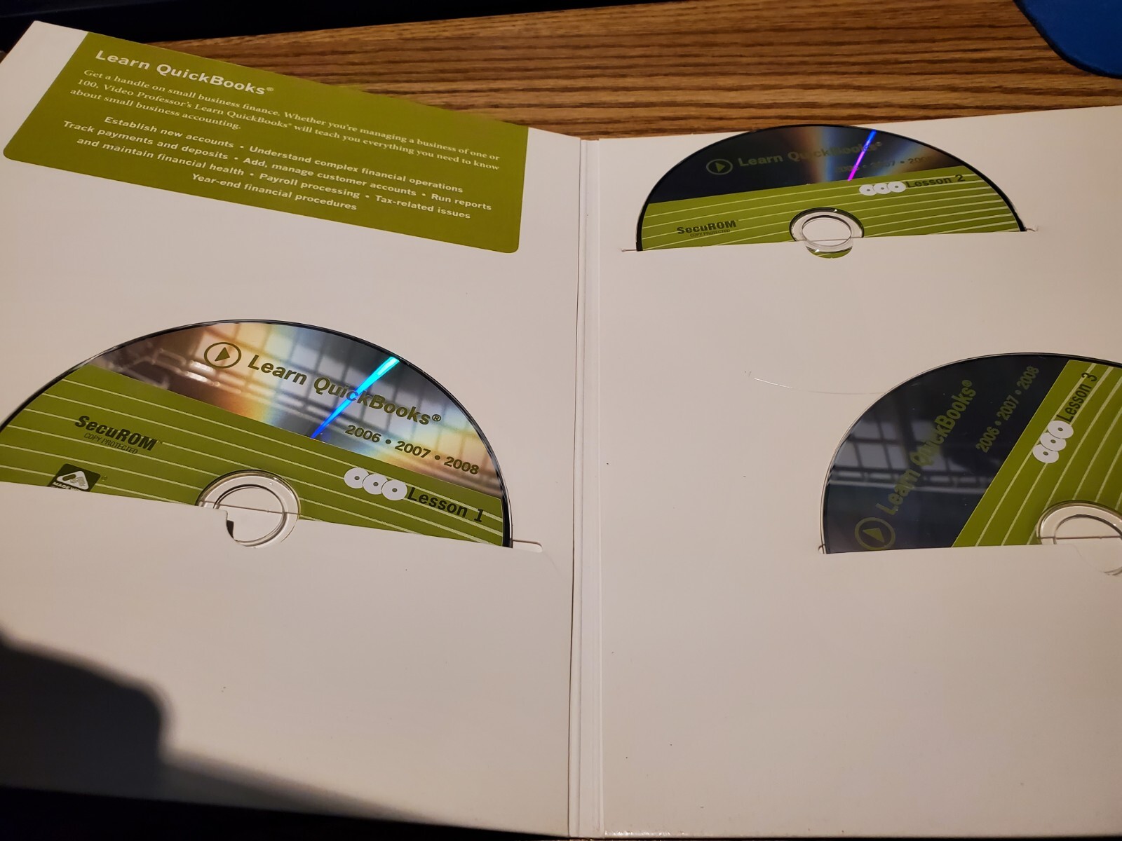 Learn QuickBooks Complete 3-CD Rom Software Set