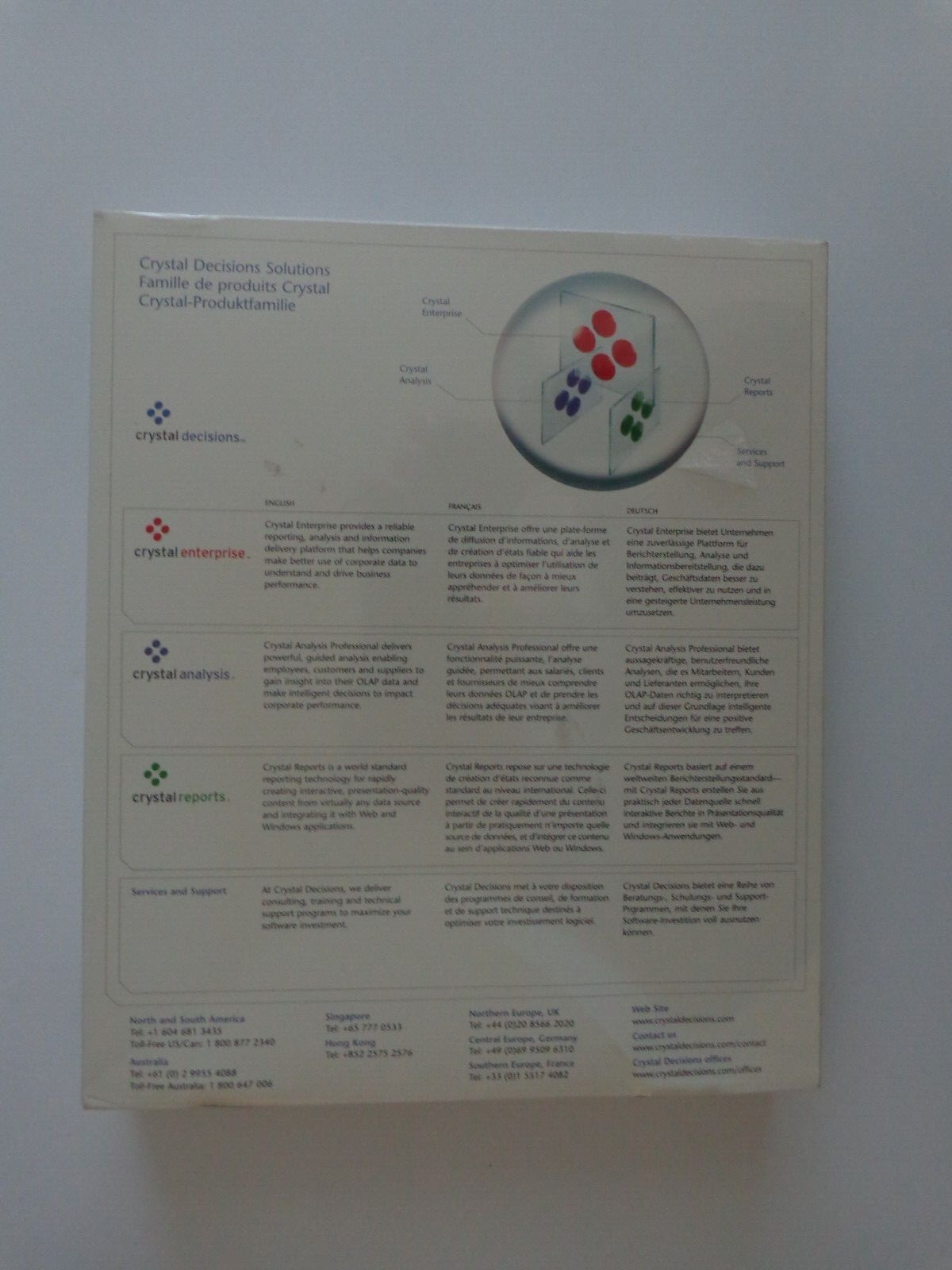 Crystal Reports 9 Professional Full Product For Windows ( Sealed Retail Box)