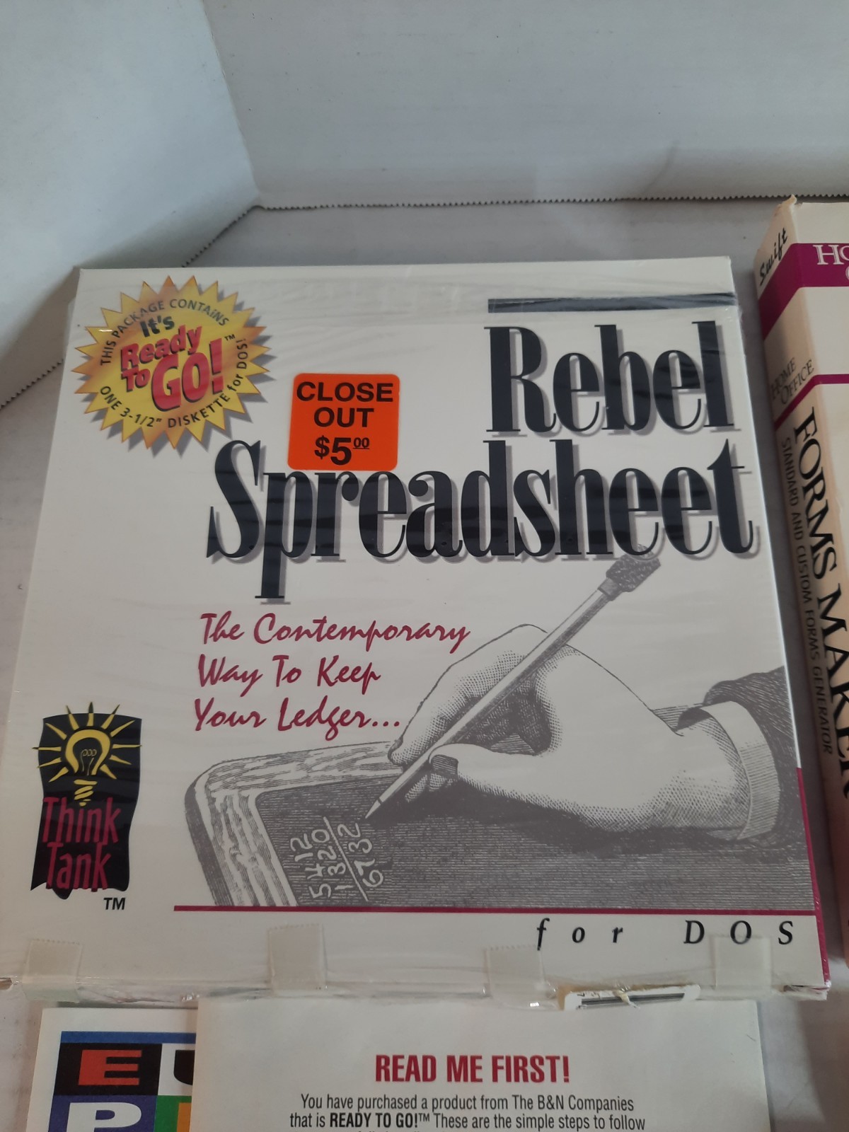 Forms Maker Rebel Spreadsheet & The Writer IBM PC Tandy Software TESTED Lot of 3