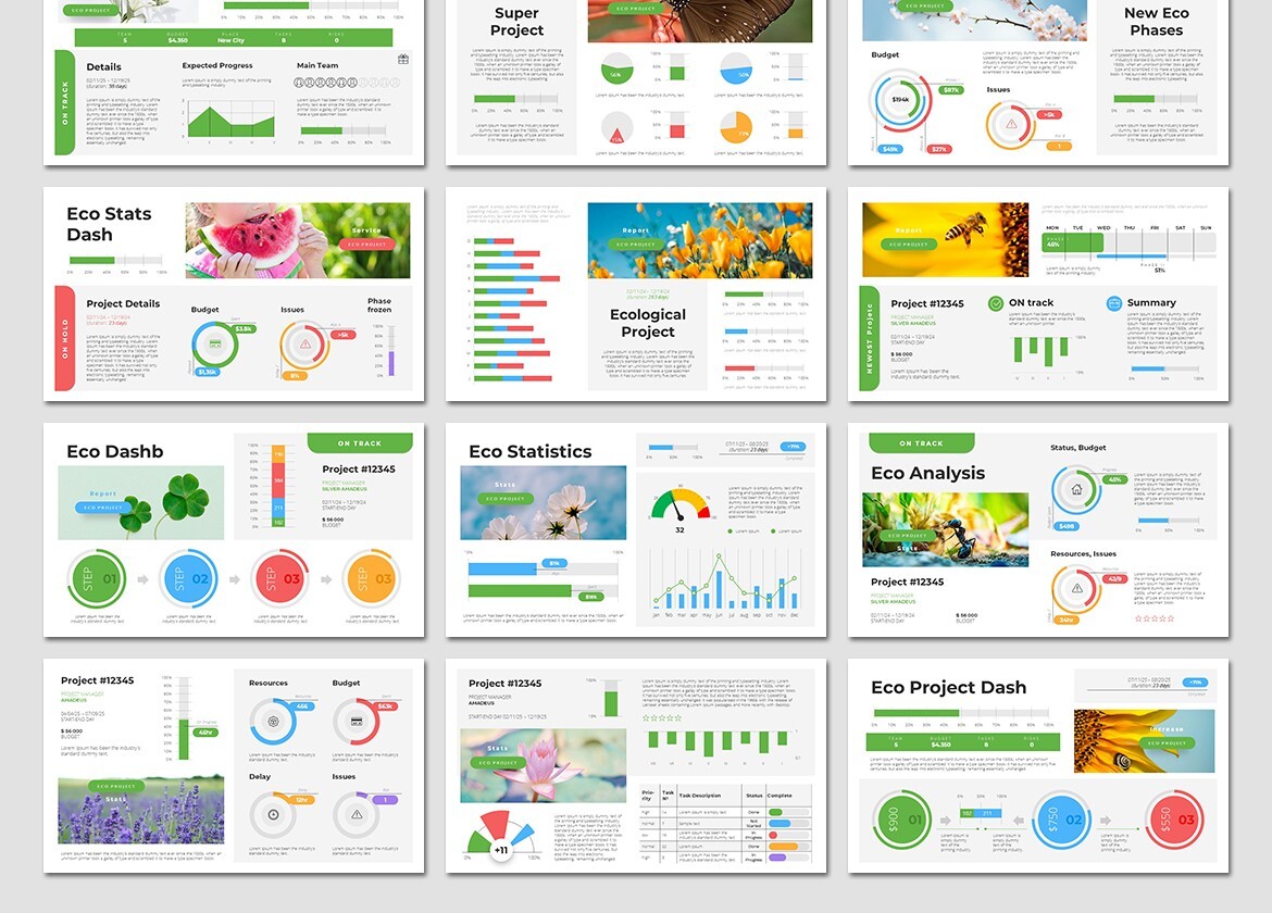 Eco Data Dashboards PowerPoint Presentation Template