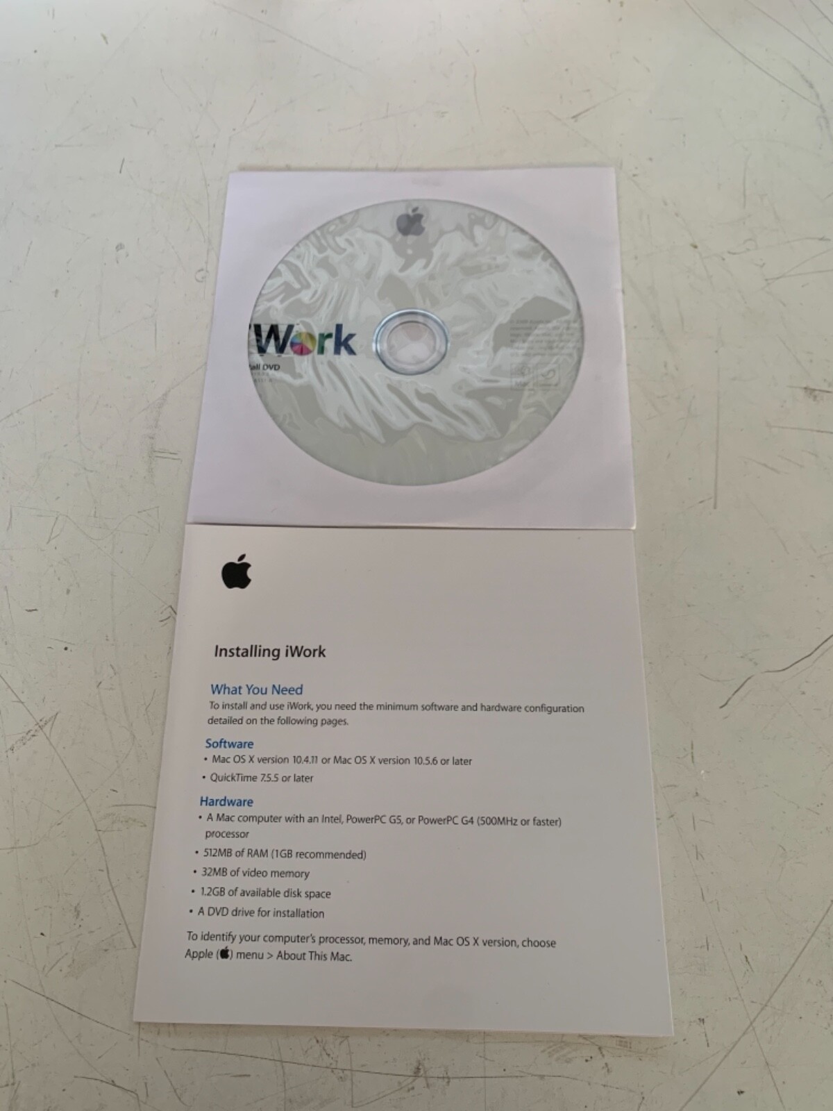 Apple Mac iWork V9.0.3 Install DVD