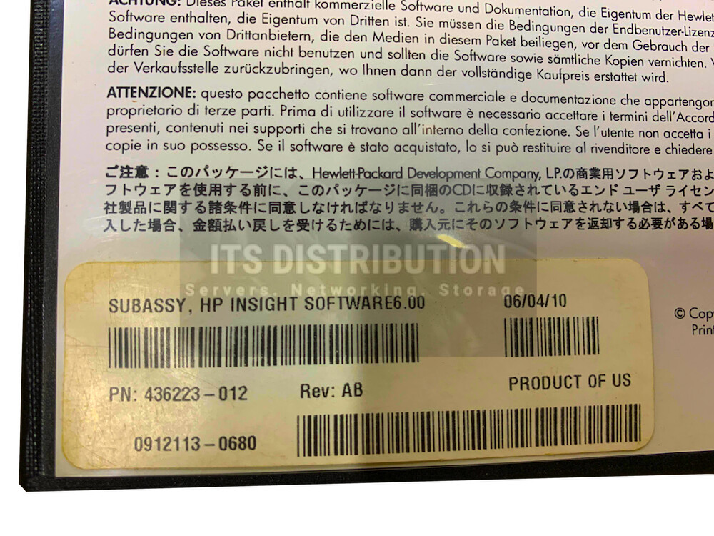 436223-012 I New Sealed HP Insight Software v6.0