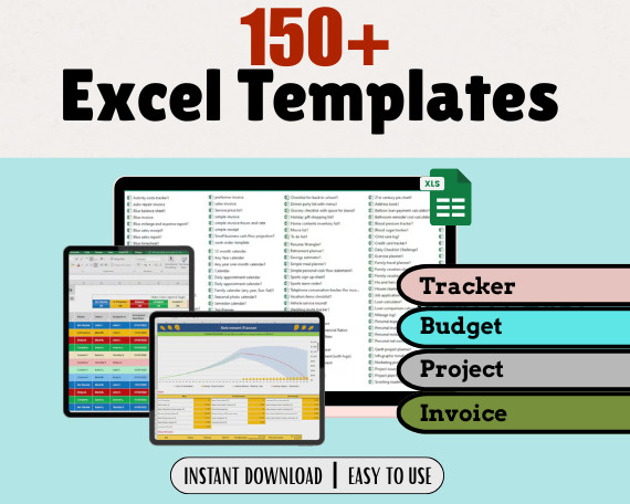 150+ Excel Templates | Business, Personal, Budget, Project,Invoice, Tracker