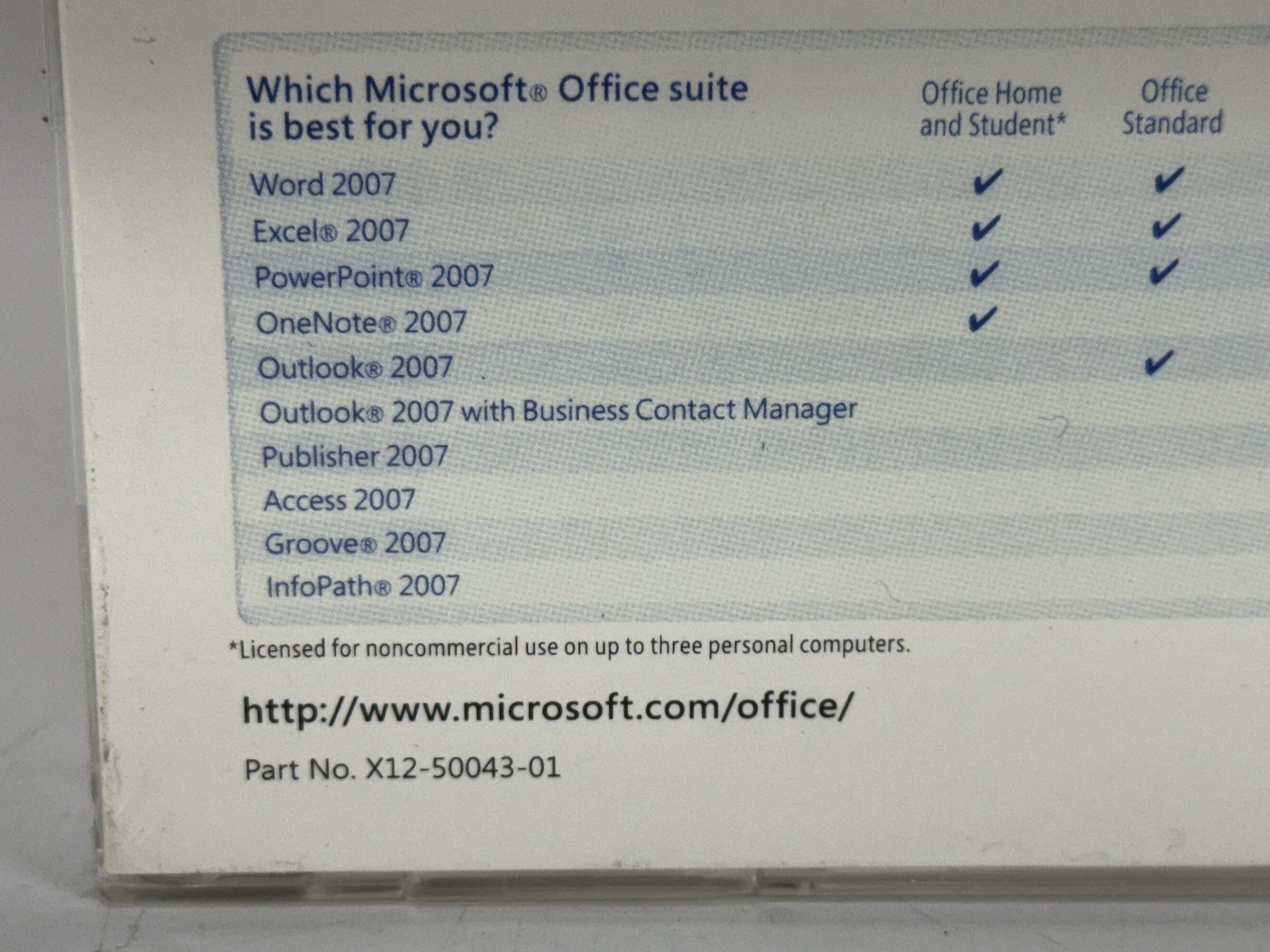 NEW Microsoft Office Professional 2007 Contains Word, Excel, Outlook, PowerPoint