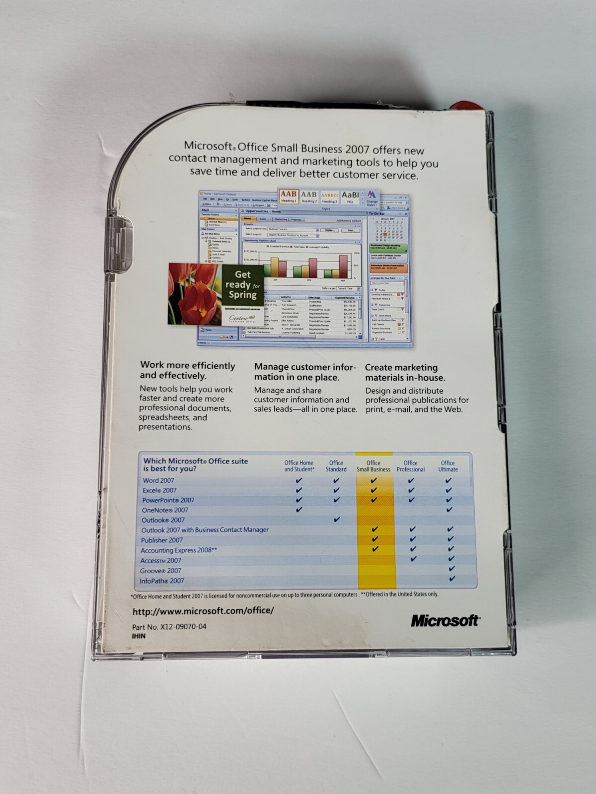 Microsoft Office Small Business 2007 Upgrade w/ Key (2) Discs-BOOKLET