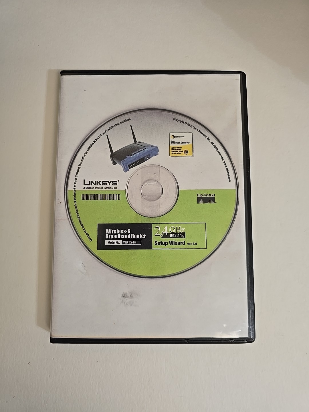 LINKSYS Wireless-G Broadband Router WRT54G 2.4 GHz 802.11g Setup Wizard V6.0 CD