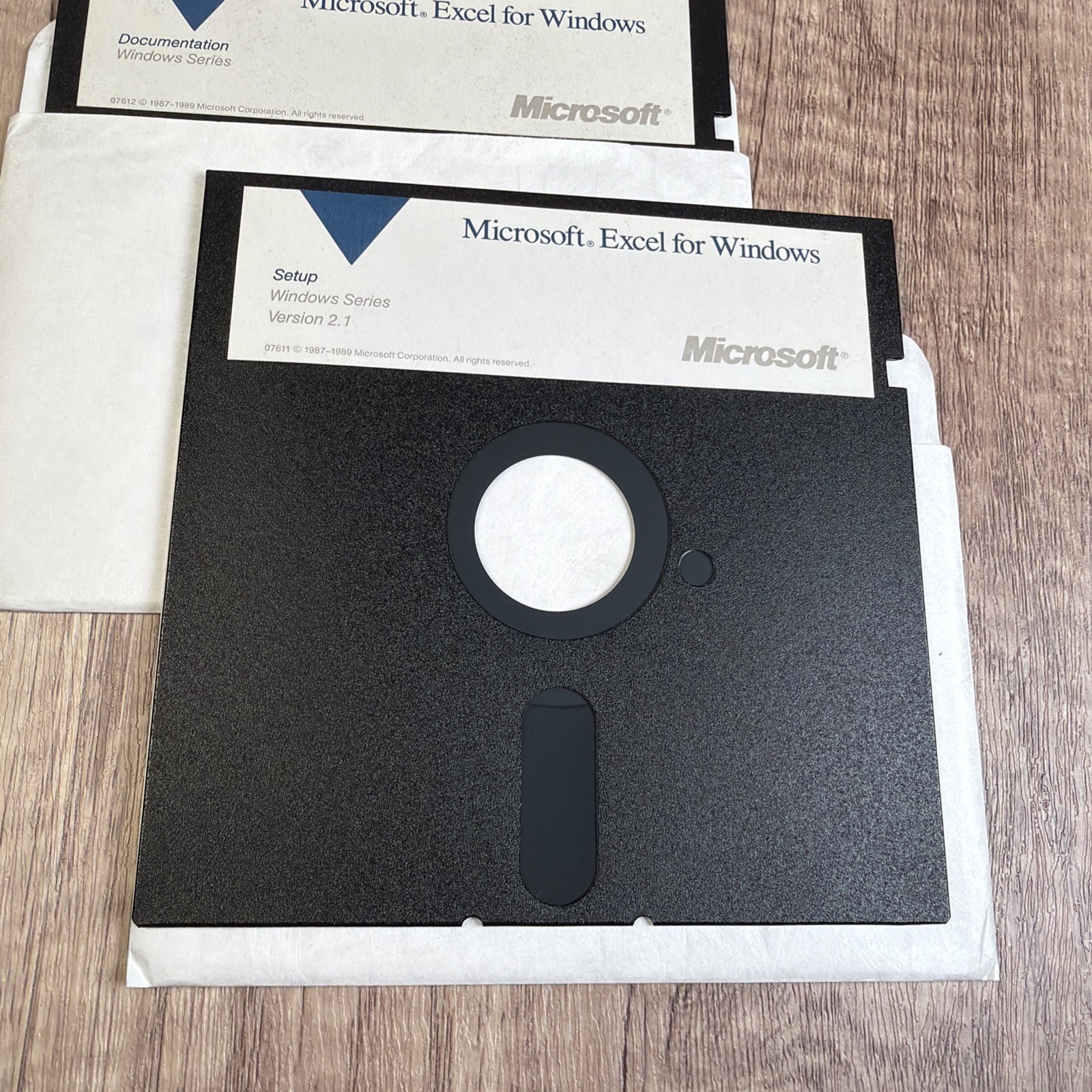 VINTAGE – Microsoft Excel for Windows 2.01 – 2 Disk 5.25” Floppy SET 1989