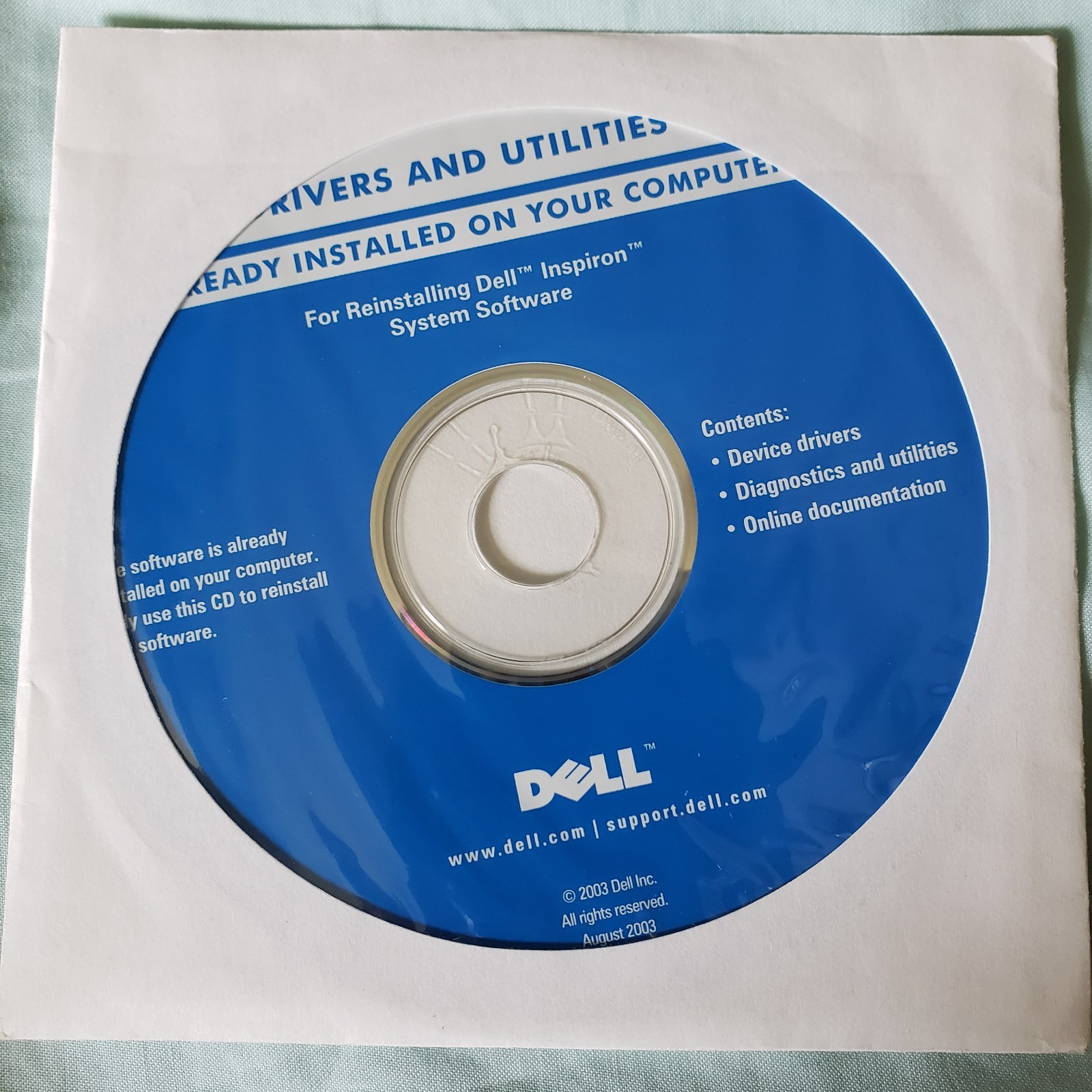 Dell Drivers and Utilities Reinstallation DVDs for Inspiron 1526 Most NEW SEALED