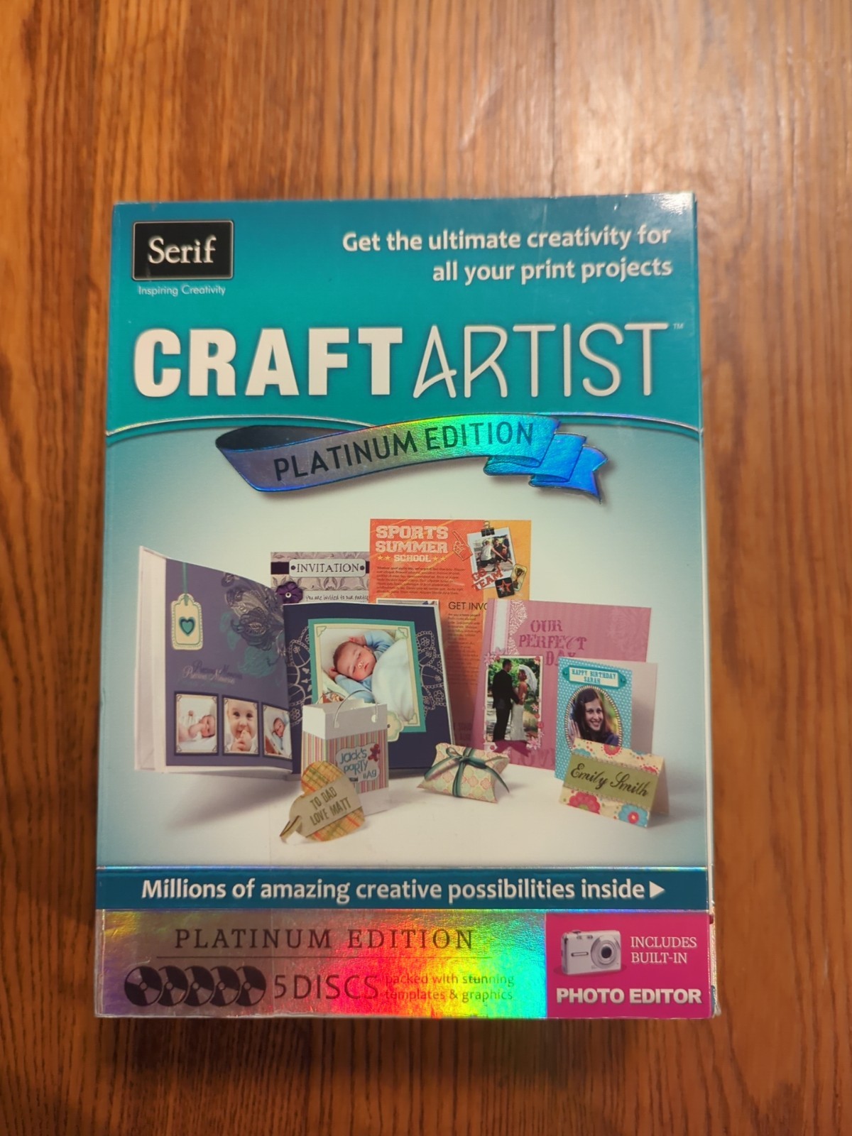 SERIF CRAFT ARTIST Platinum. Baby photos, wedding day, Scrap books, Greeting car
