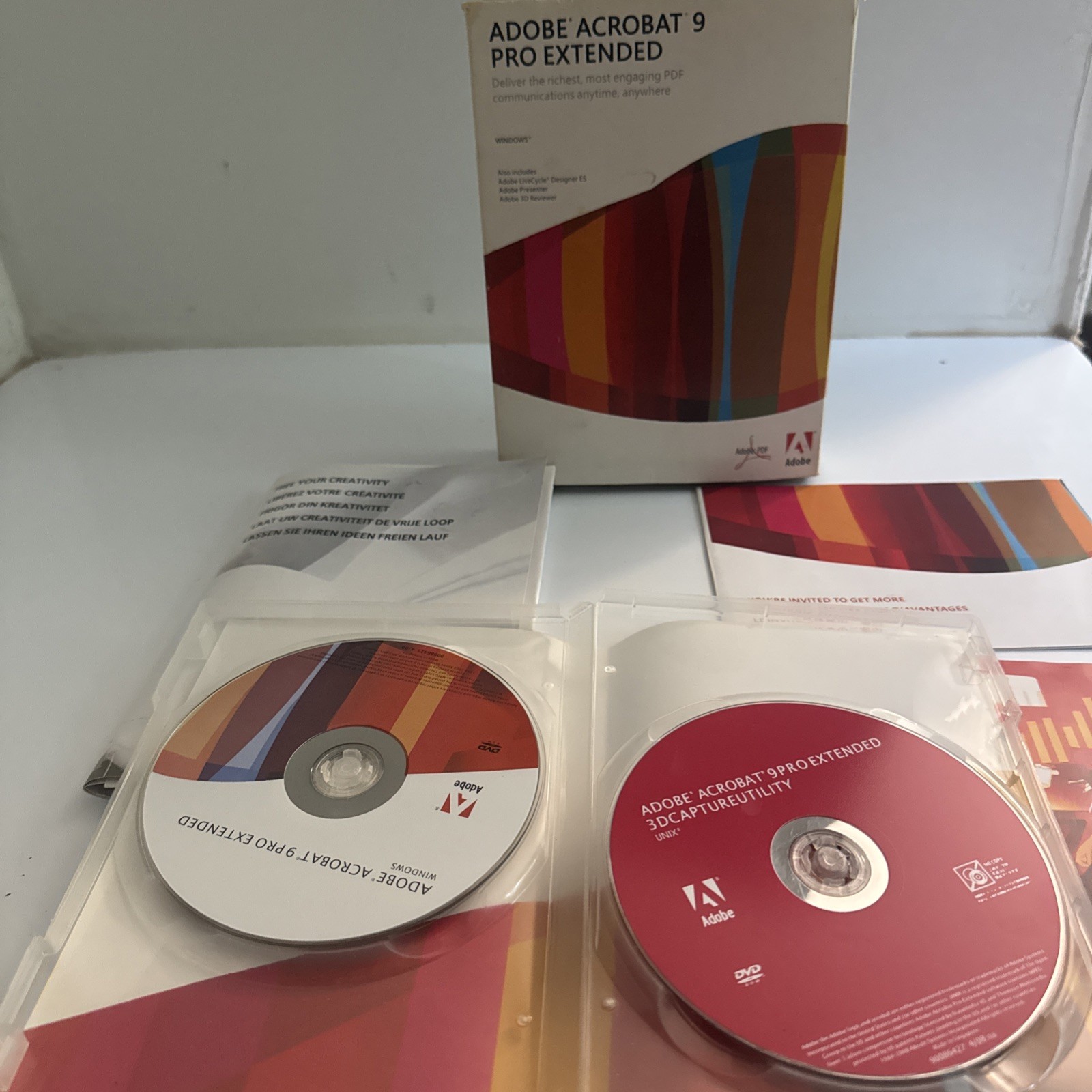 Adobe Acrobat 9 Pro Extended Professional Windows ~ Retail Box & Serial Number