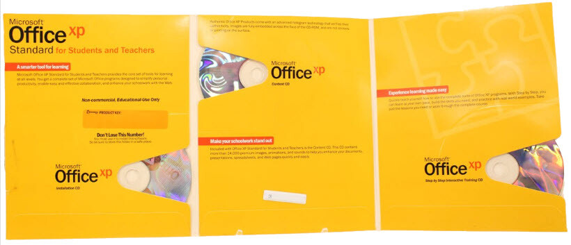 Microsoft Office XP Standard for Students and Teachers v2002 for Windows w/Key