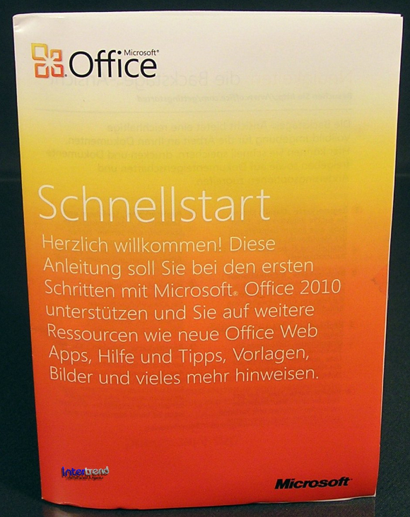 Microsoft Office Professional 2010 Full Version Box + CD German Second Use Original Packaging
