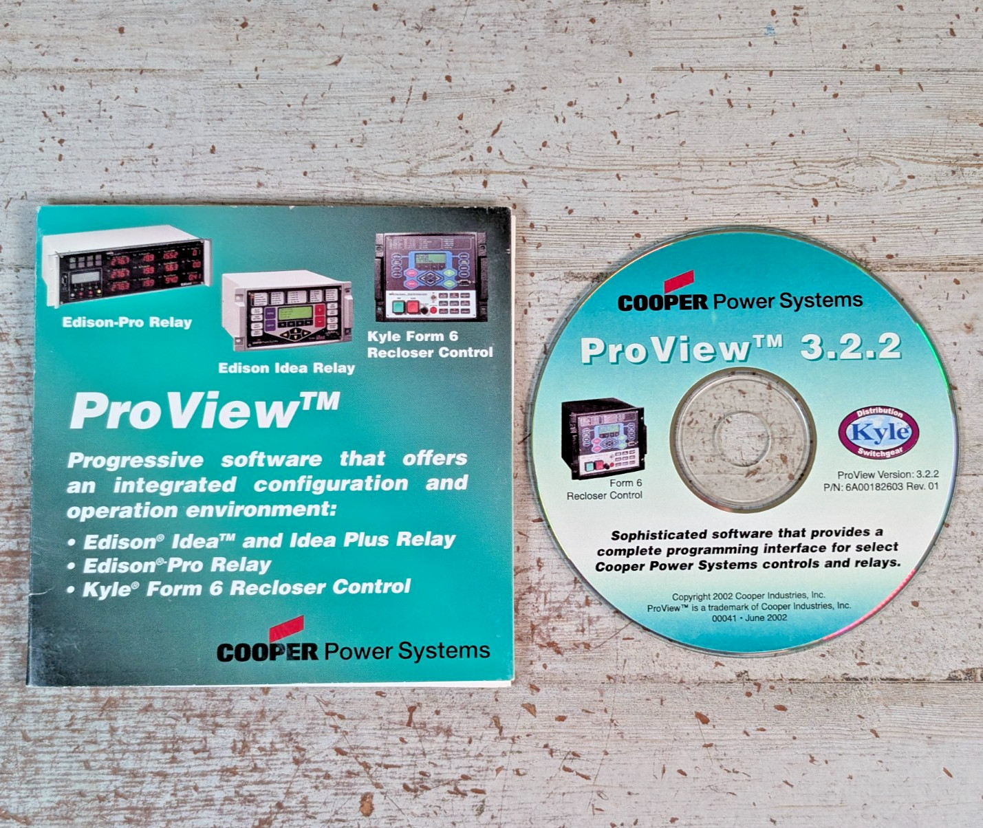 Cooper Power Systems ProView 3.2.2 Software CD Kyle Form 6 F6 Edison Idea Relay