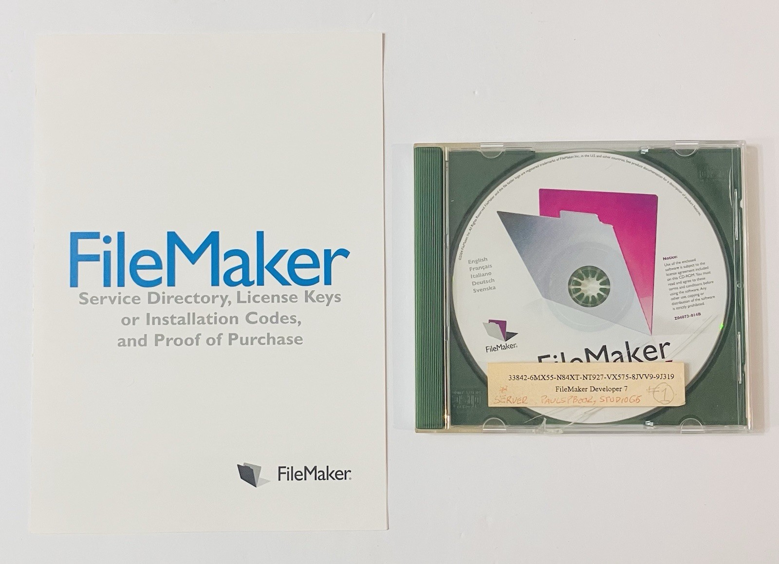 FileMaker Developer 7 Complete Box Set CD Manuals Mac Windows 2004 Database