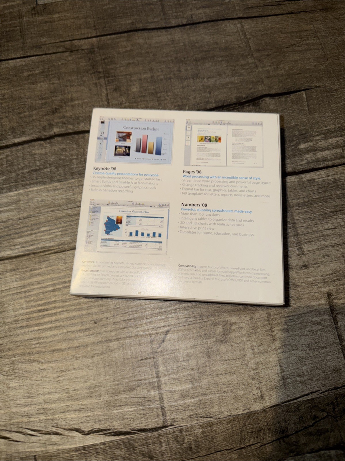 iWork 2008 Retail Pack for Apple Macintosh OS MA790Z/A Keynote