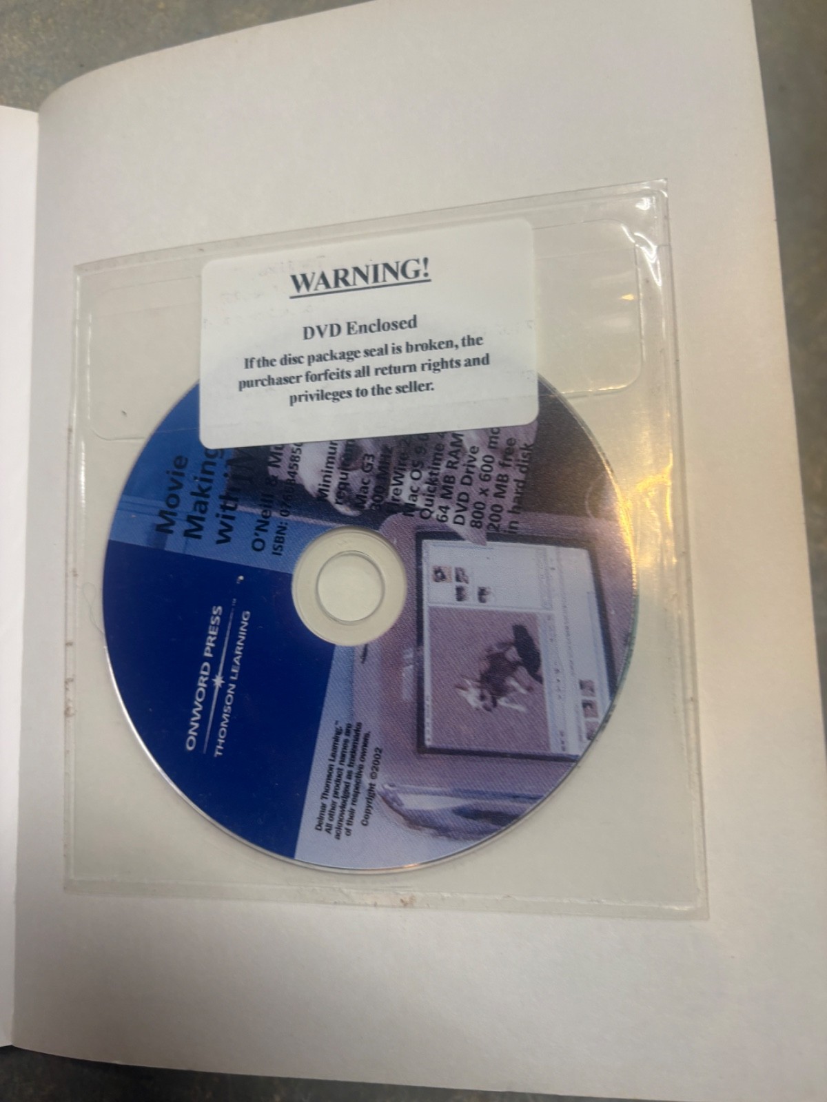 ONWORD PRESS MOVIE MAKING WITH iMOVIE NEVER OPENED DVD WITH TUTORIAL MOVIES